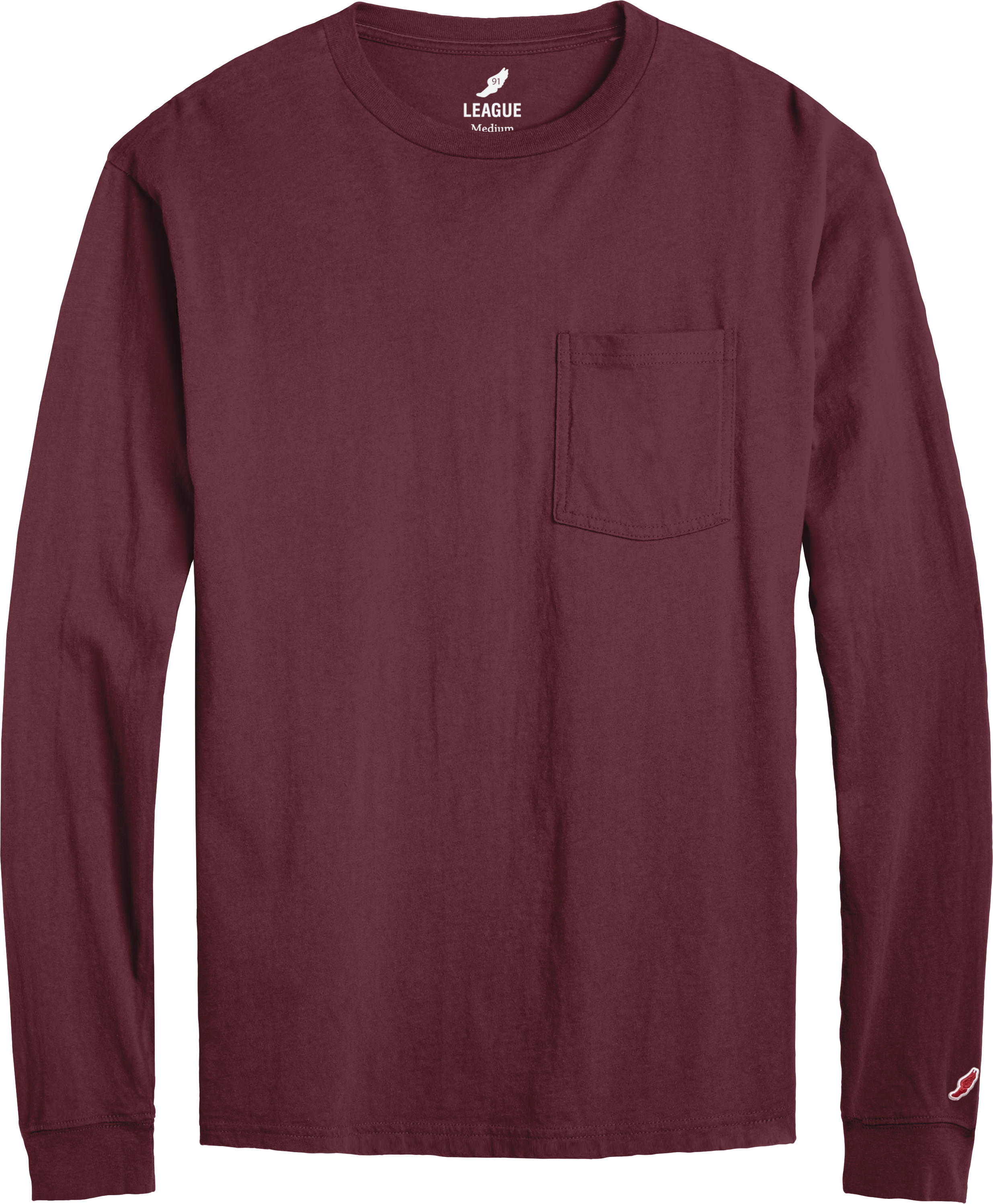 League BT300 All American Long Sleeve Pocket T-Shirt