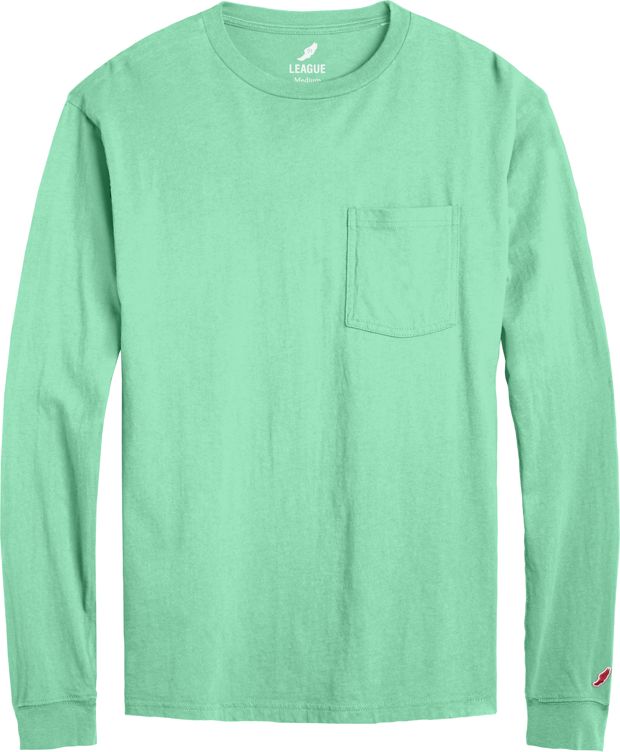 League BT300 All American Long Sleeve Pocket T-Shirt