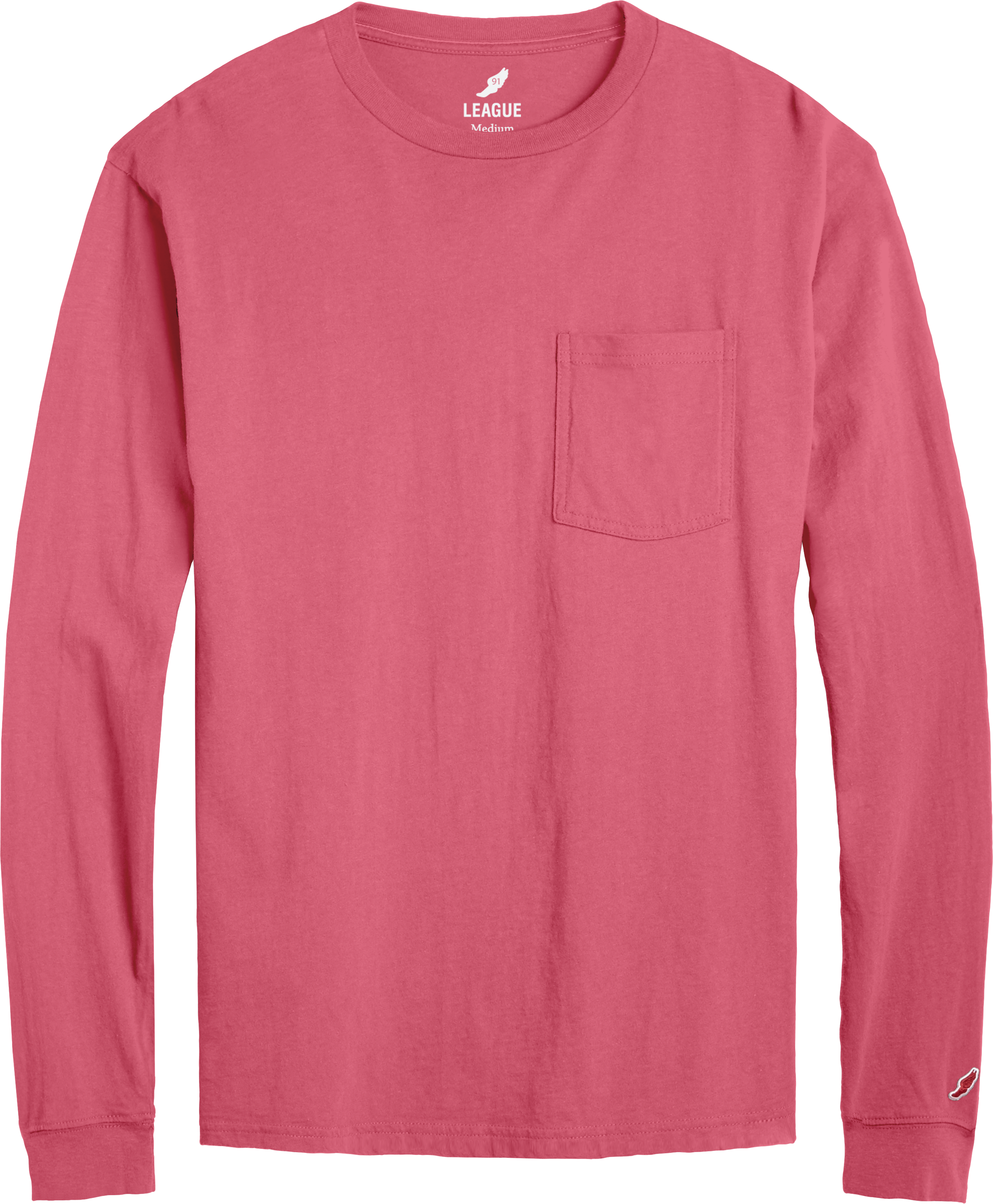 League BT300 All American Long Sleeve Pocket T-Shirt
