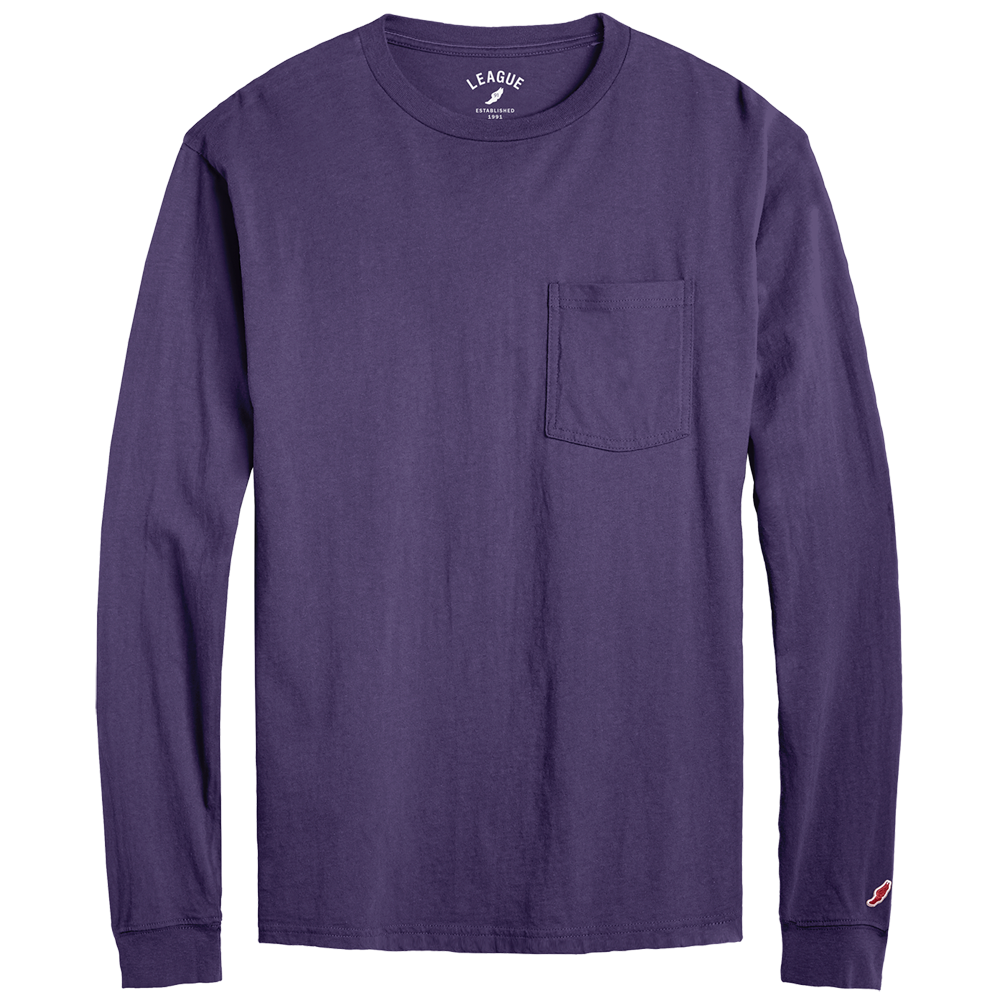 League BT300 All American Long Sleeve Pocket T-Shirt