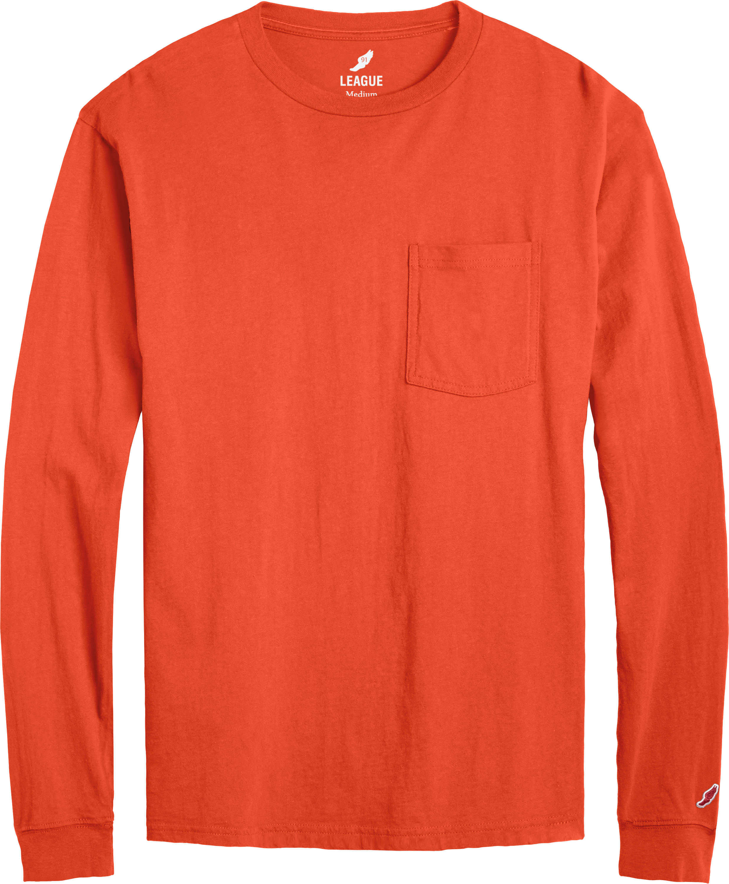 League BT300 All American Long Sleeve Pocket T-Shirt