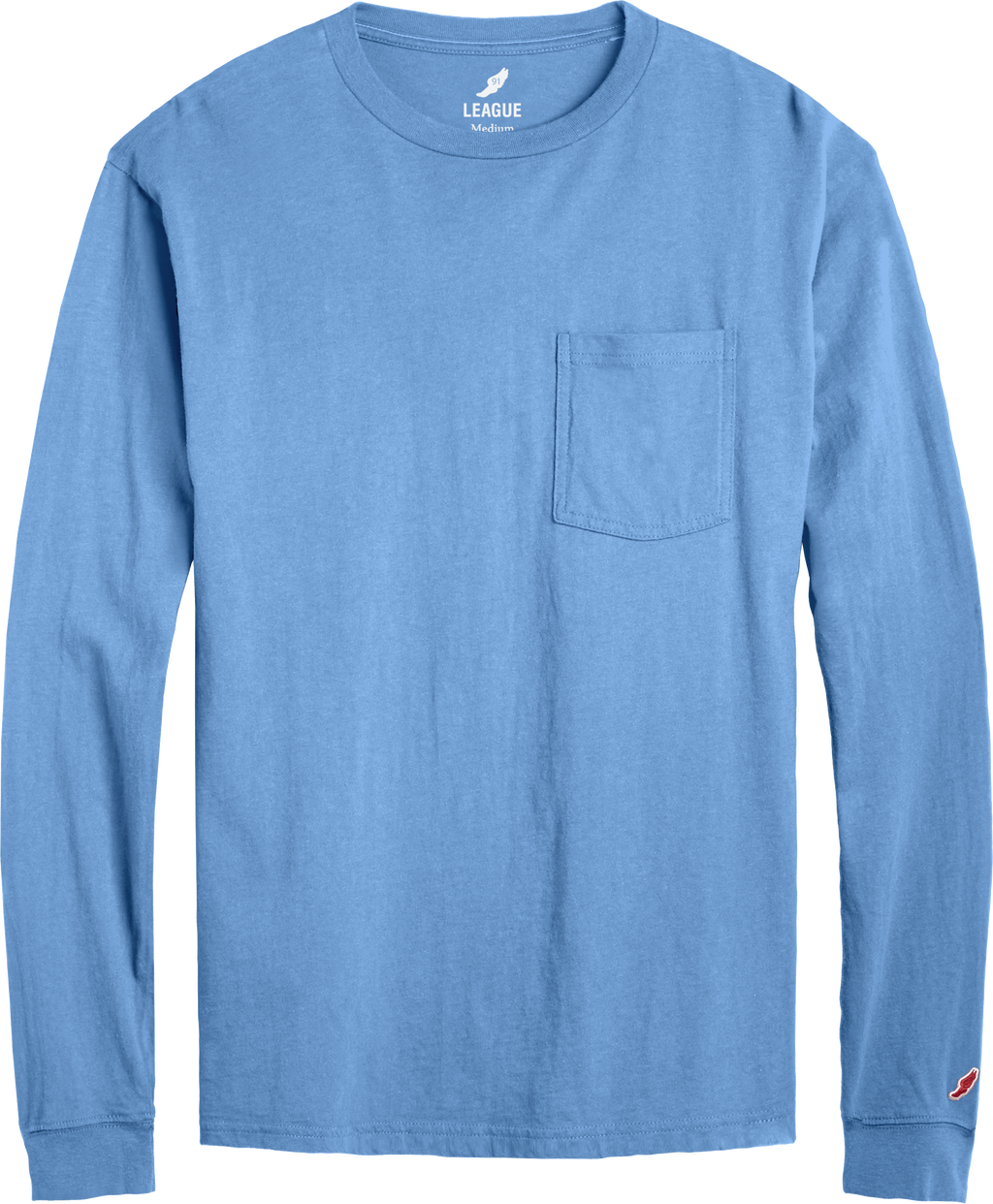 League BT300 All American Long Sleeve Pocket T-Shirt
