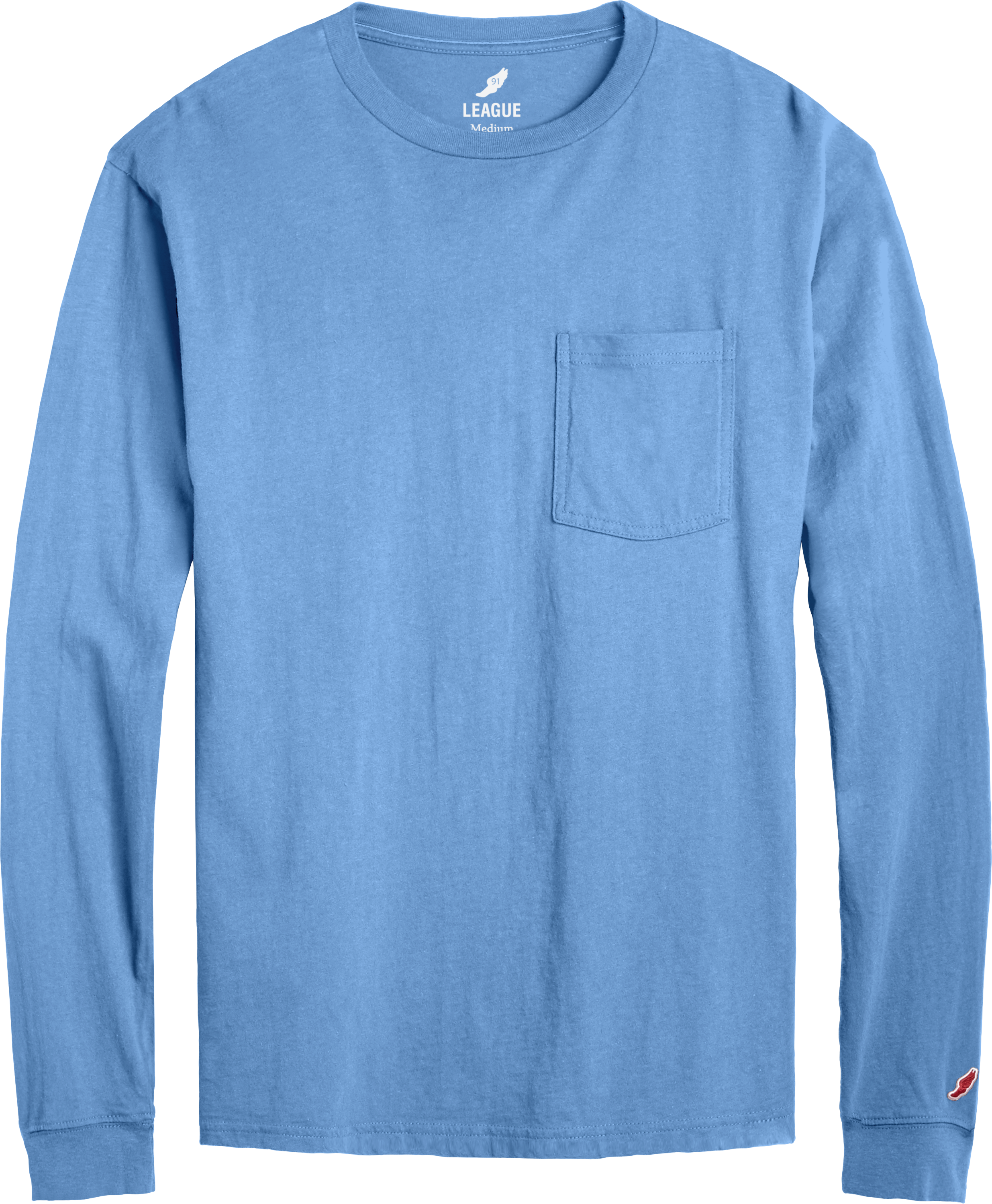 League BT300 All American Long Sleeve Pocket T-Shirt