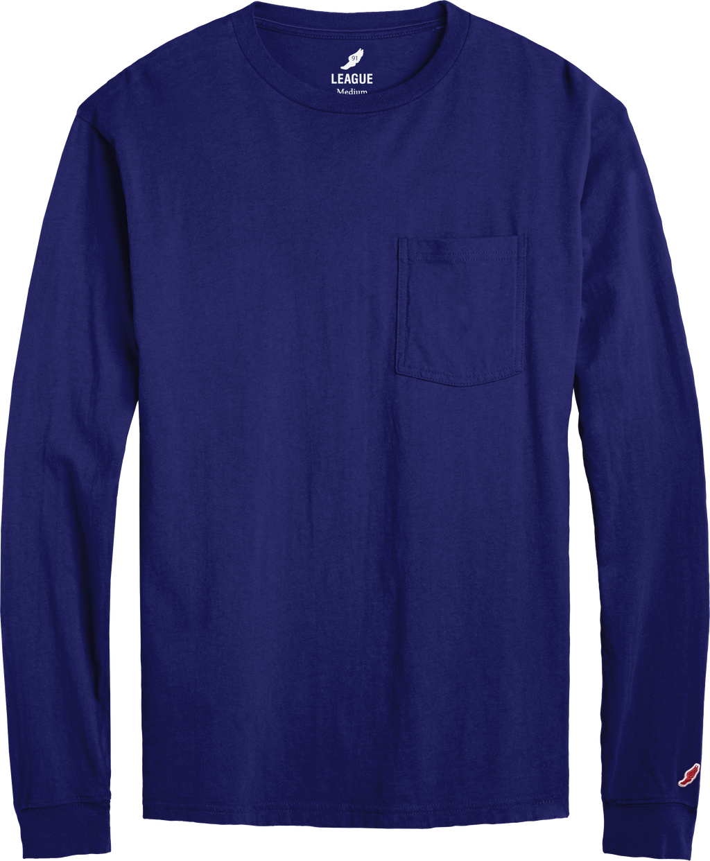League BT300 All American Long Sleeve Pocket T-Shirt