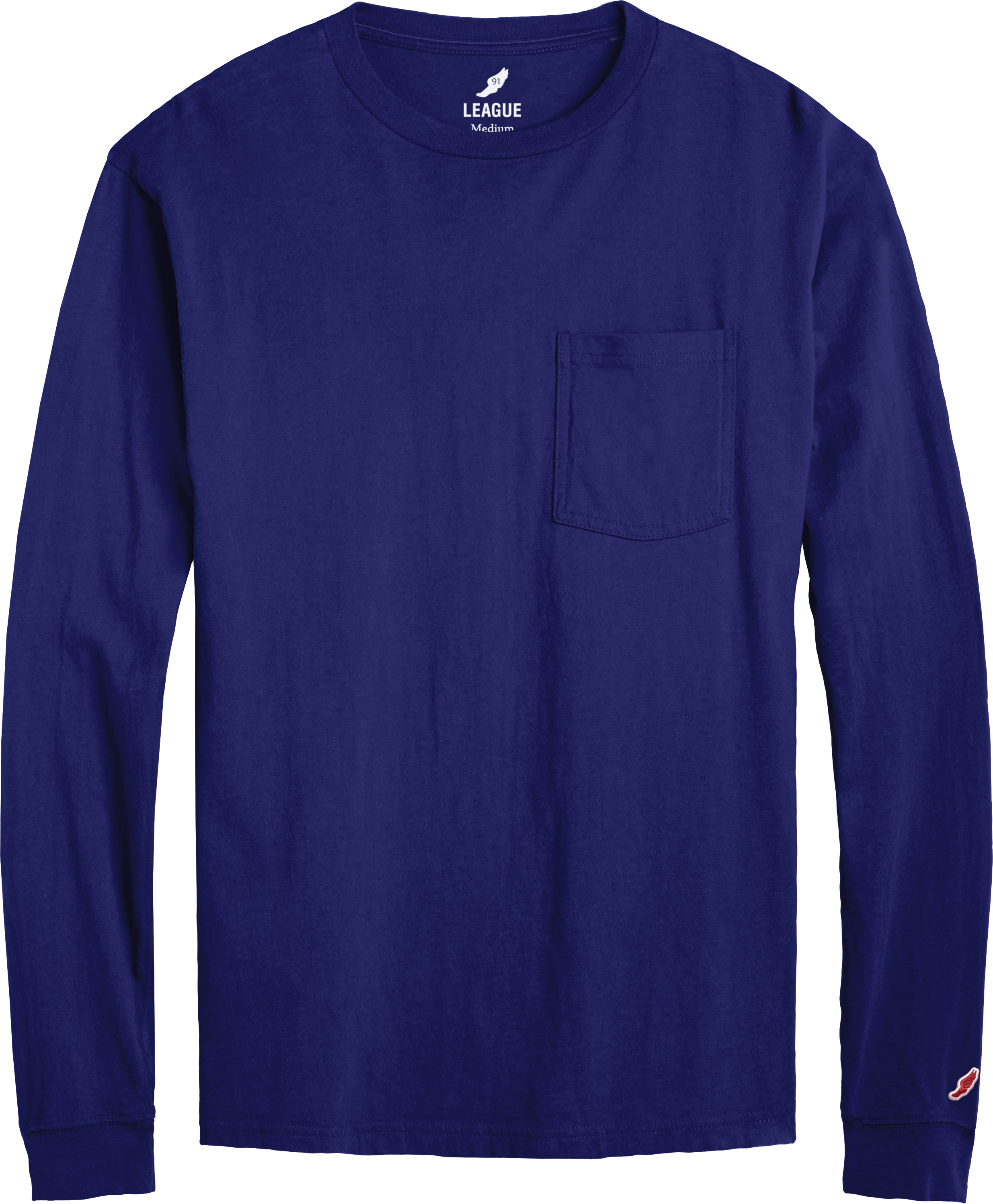 League BT300 All American Long Sleeve Pocket T-Shirt