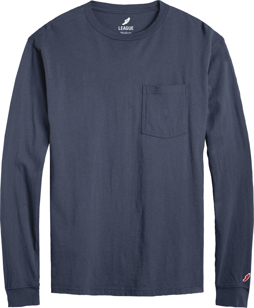 League BT300 All American Long Sleeve Pocket T-Shirt