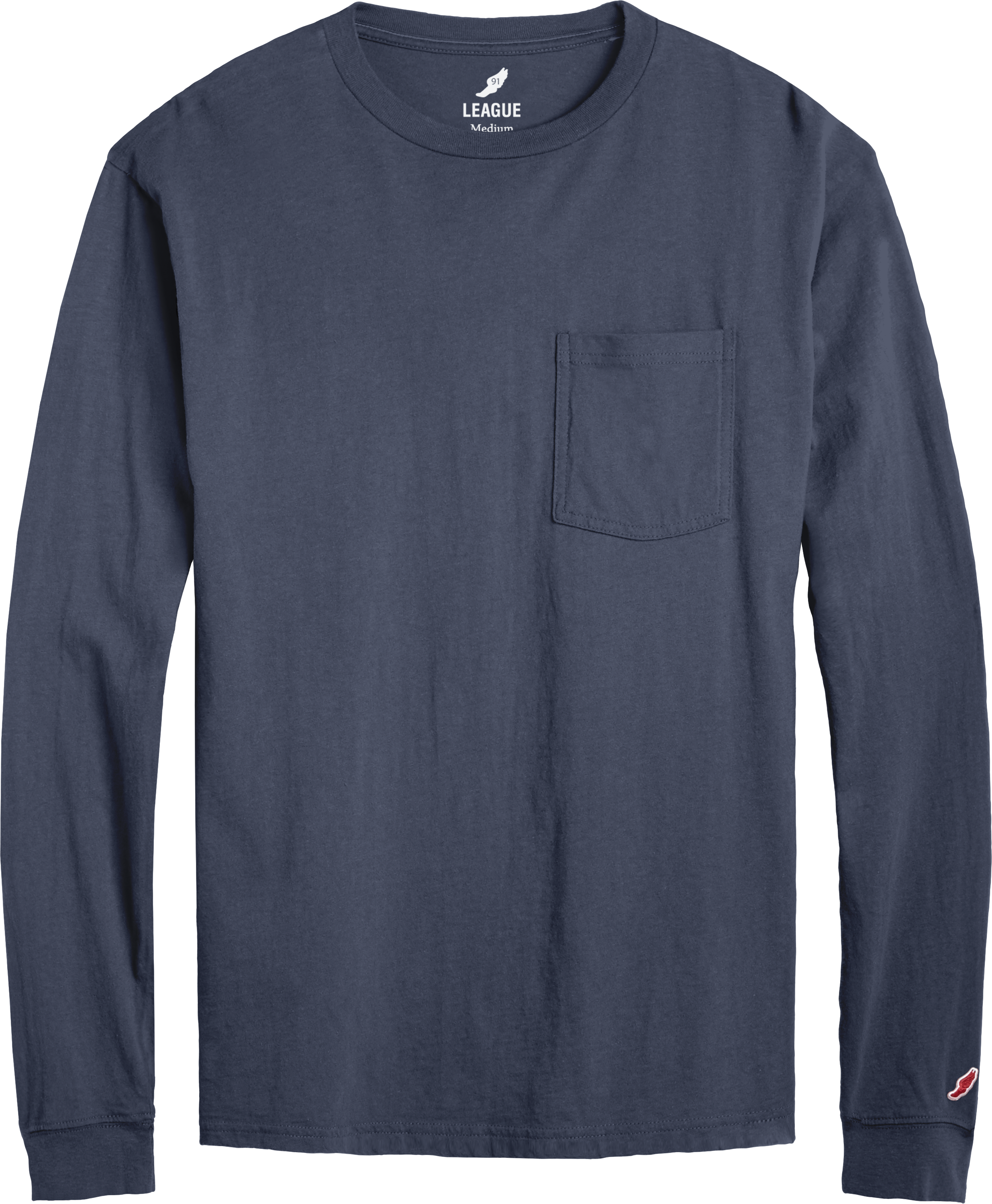 League BT300 All American Long Sleeve Pocket T-Shirt