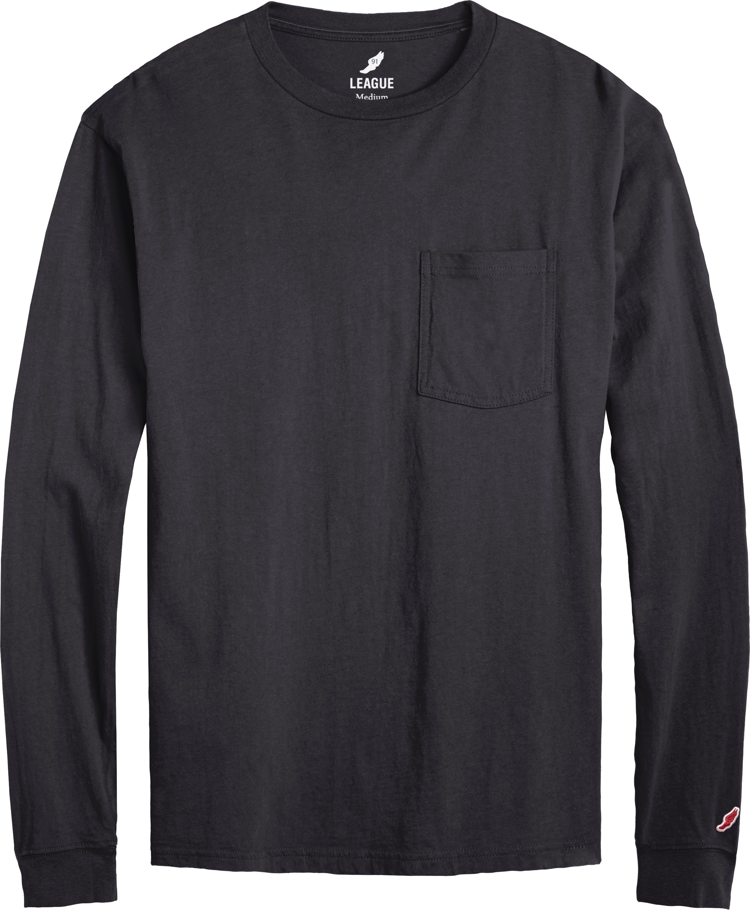 League BT300 All American Long Sleeve Pocket T-Shirt