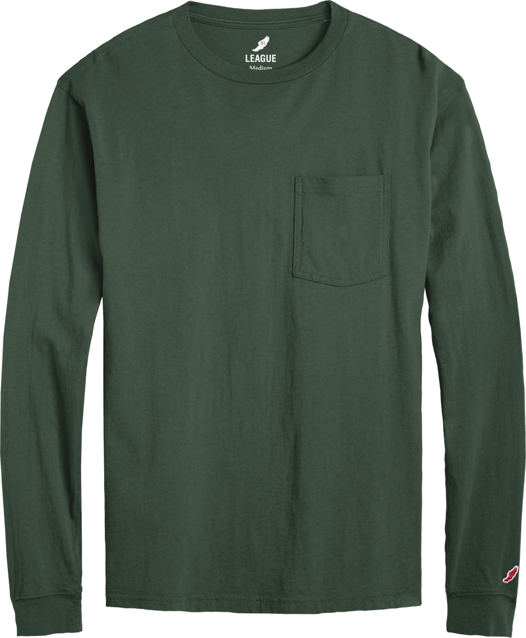 League BT300 All American Long Sleeve Pocket T-Shirt