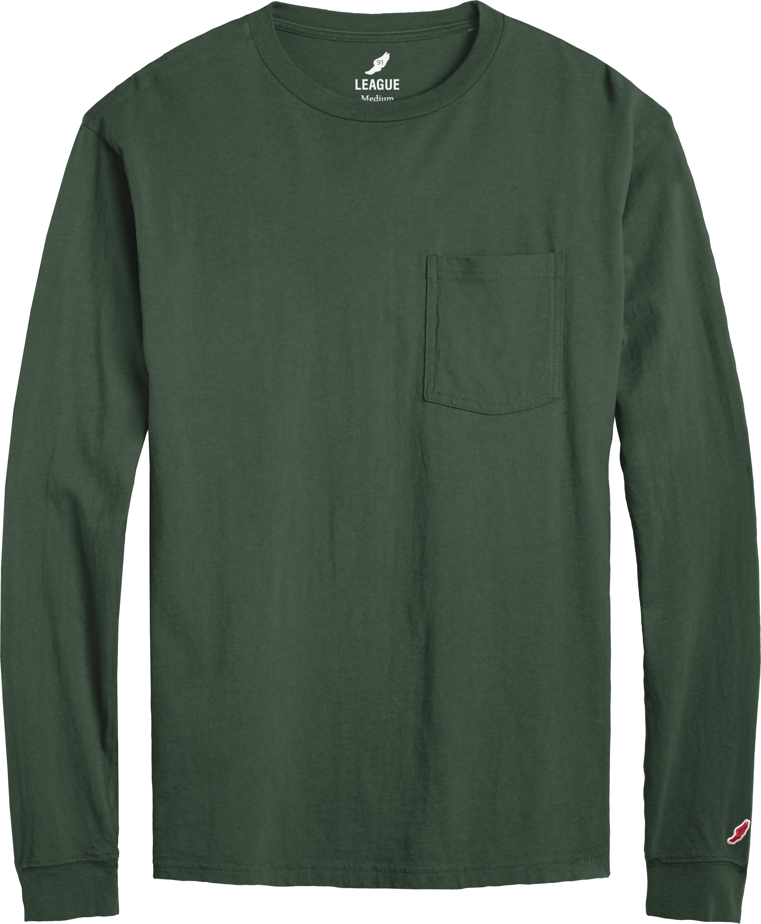 League BT300 All American Long Sleeve Pocket T-Shirt