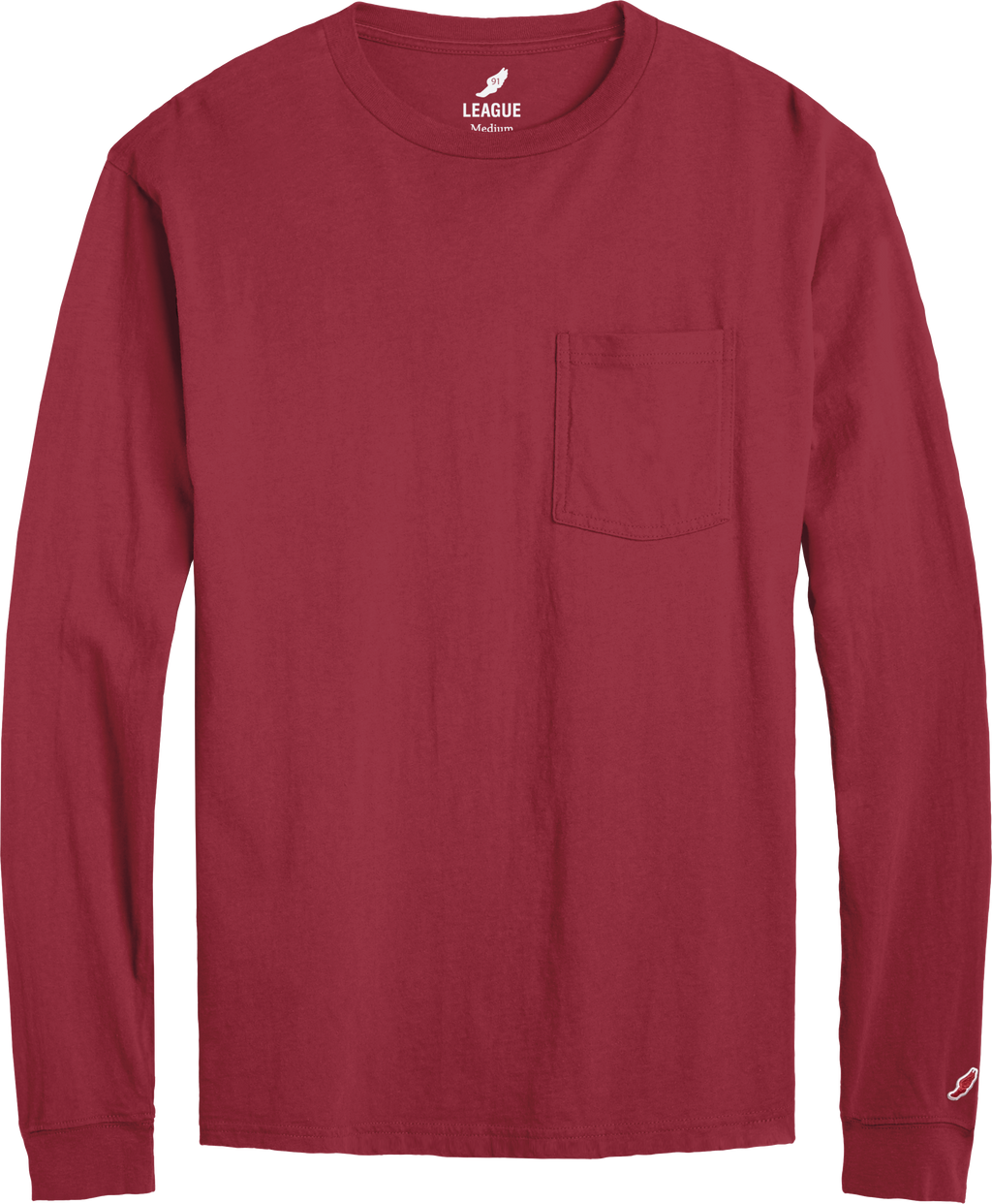 League BT300 All American Long Sleeve Pocket T-Shirt
