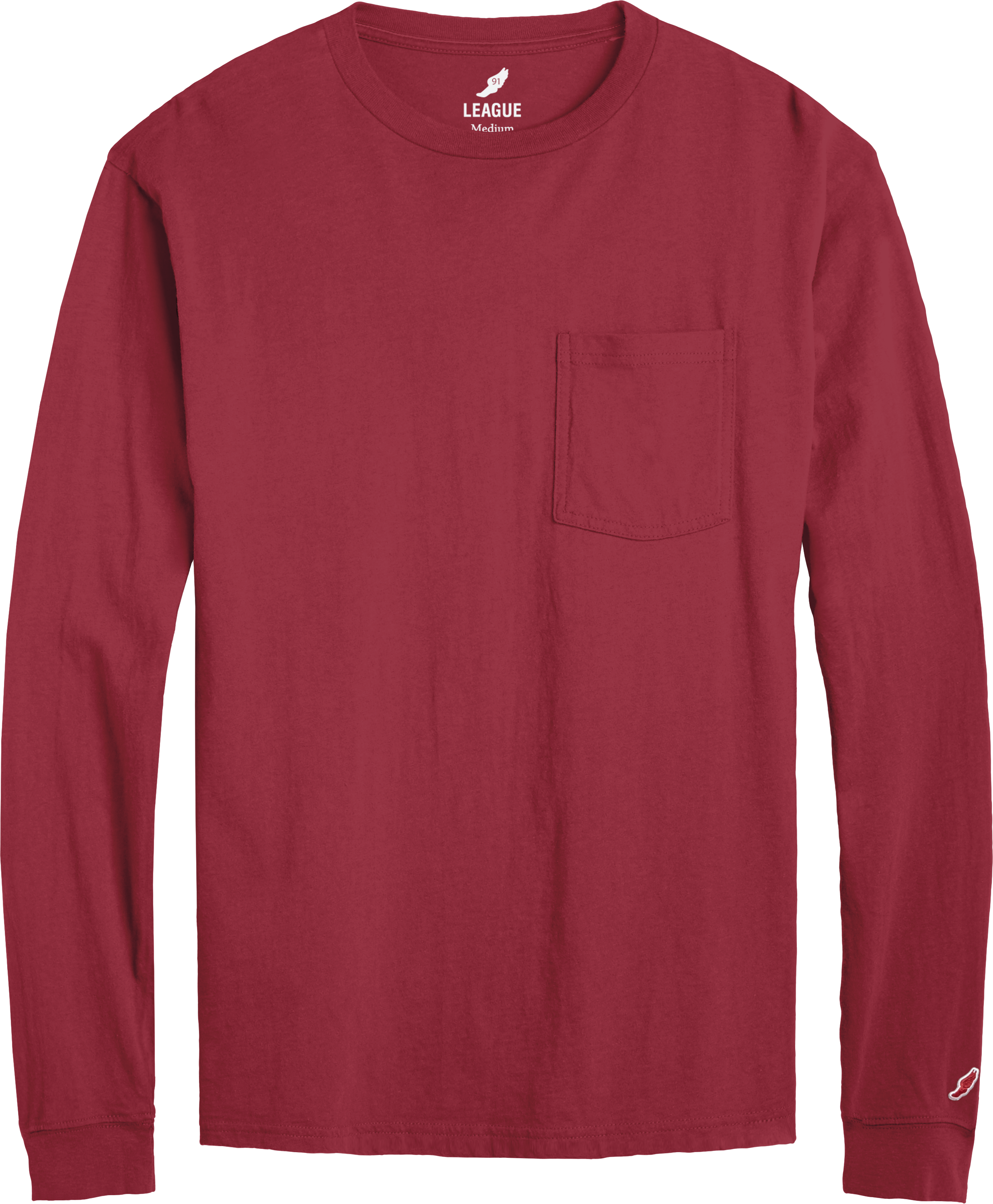 League BT300 All American Long Sleeve Pocket T-Shirt