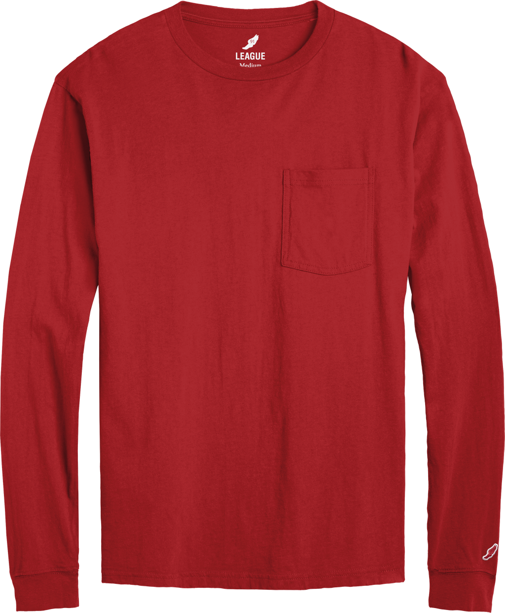League BT300 All American Long Sleeve Pocket T-Shirt
