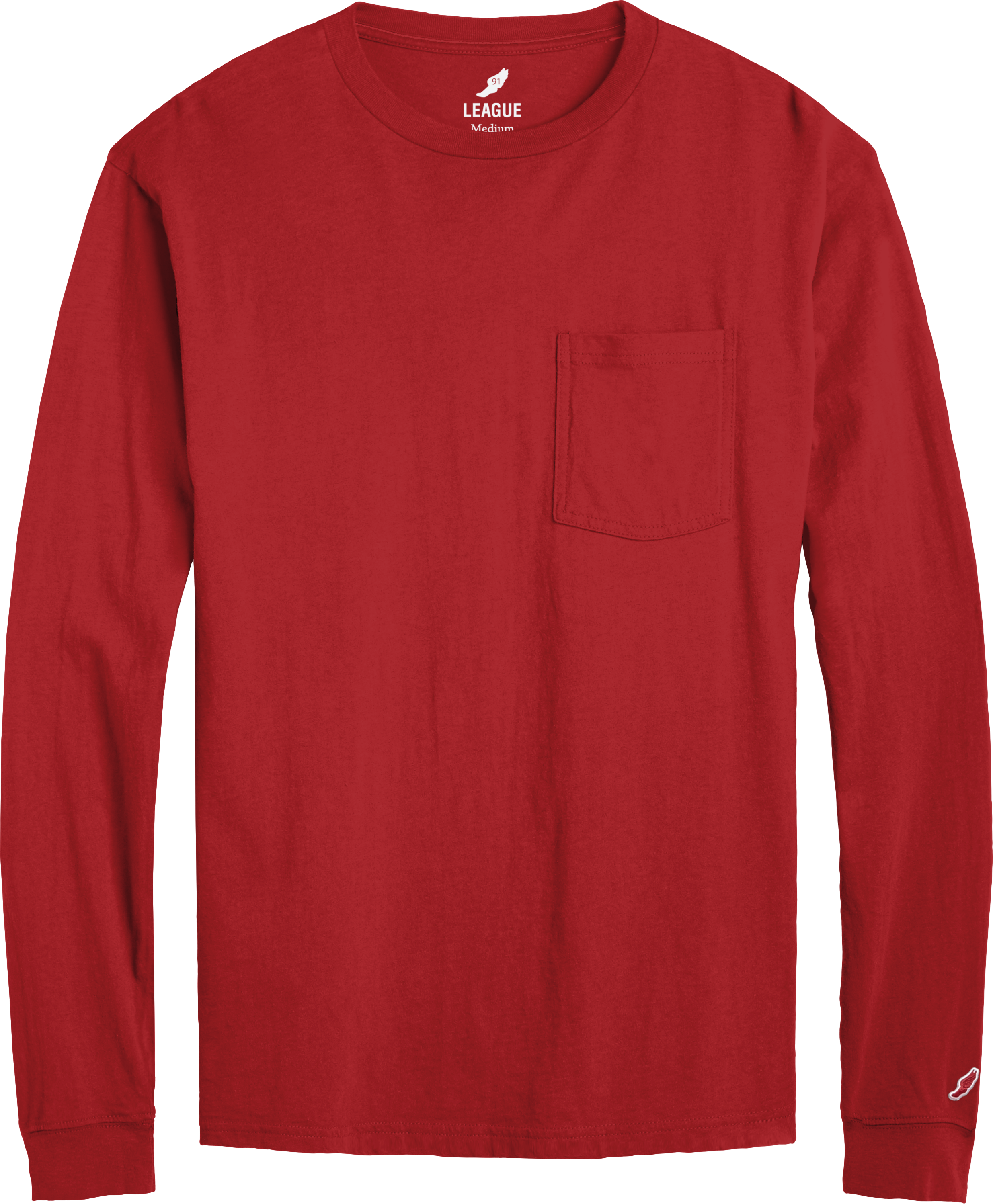 League BT300 All American Long Sleeve Pocket T-Shirt