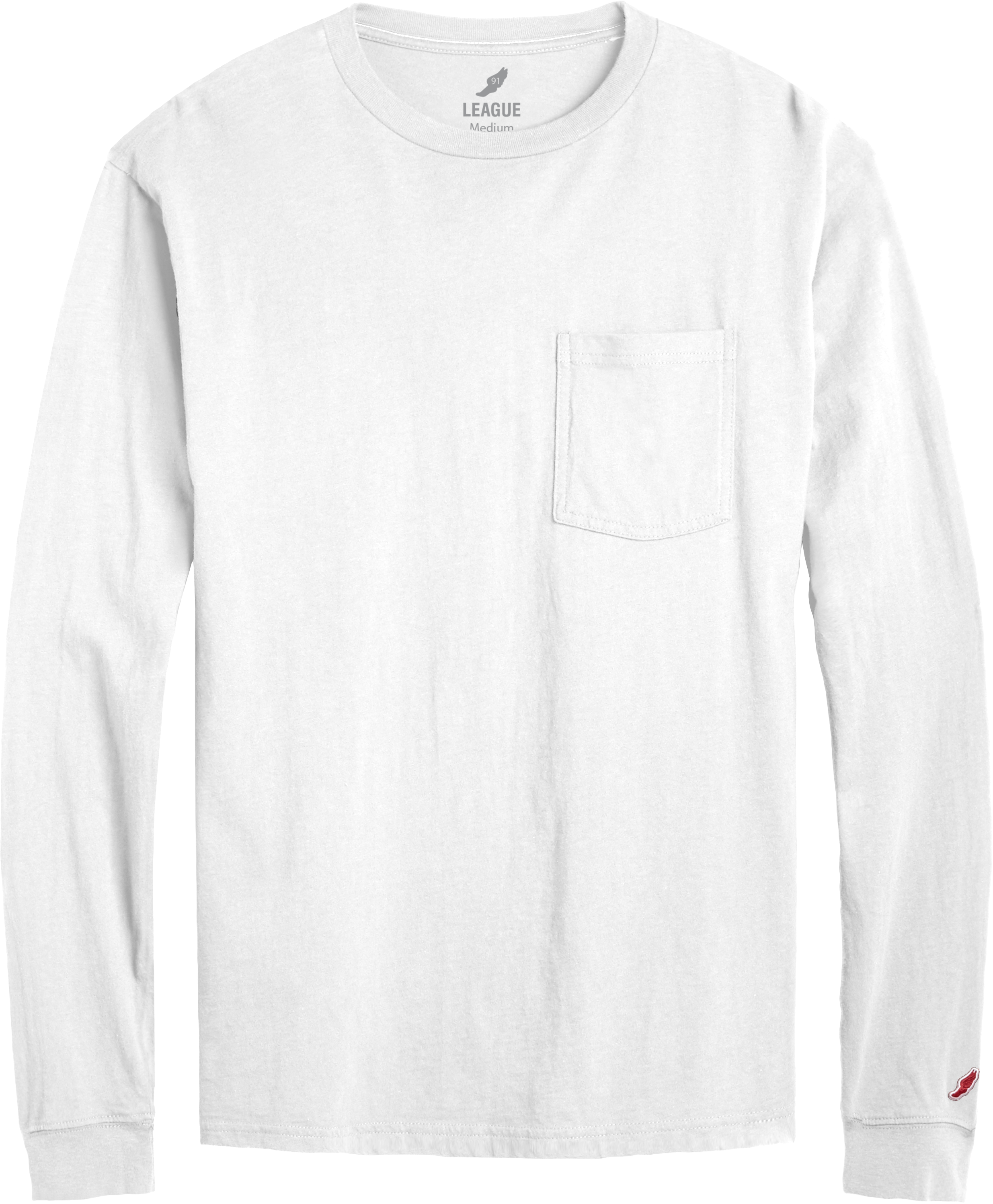 League BT300 All American Long Sleeve Pocket T-Shirt