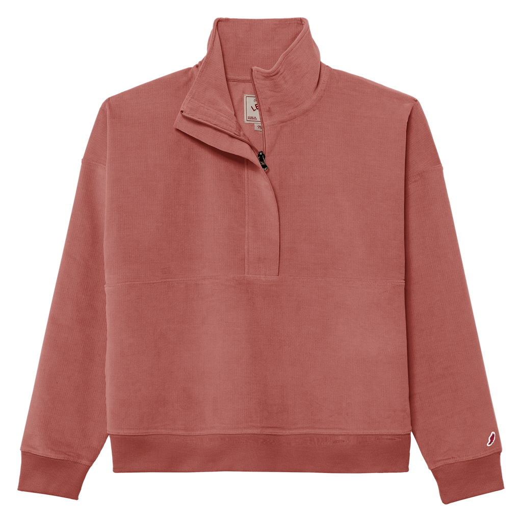 League COR210 Cord Women's Half Zip