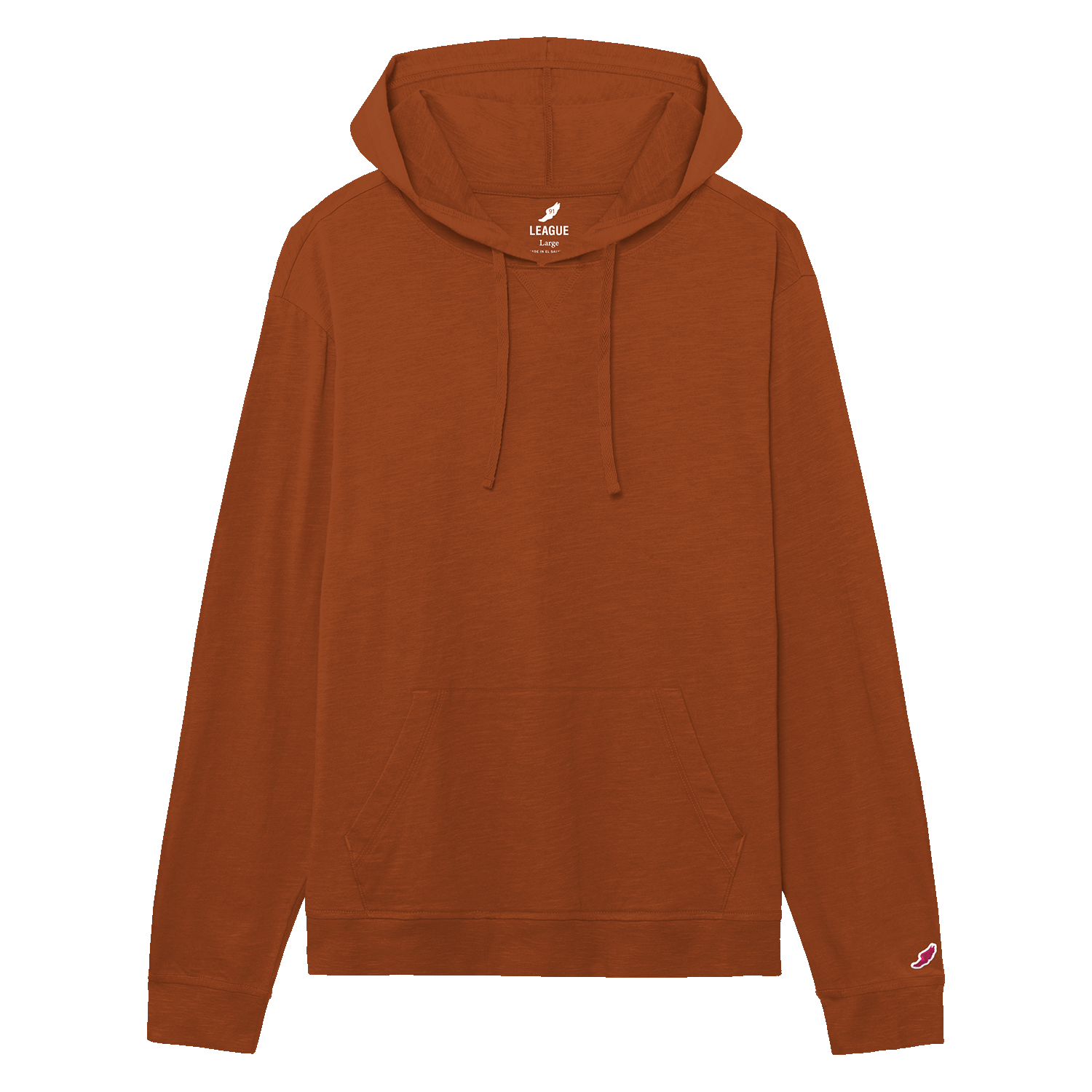 League JS120 Jersey Slub Long Sleeve Hood