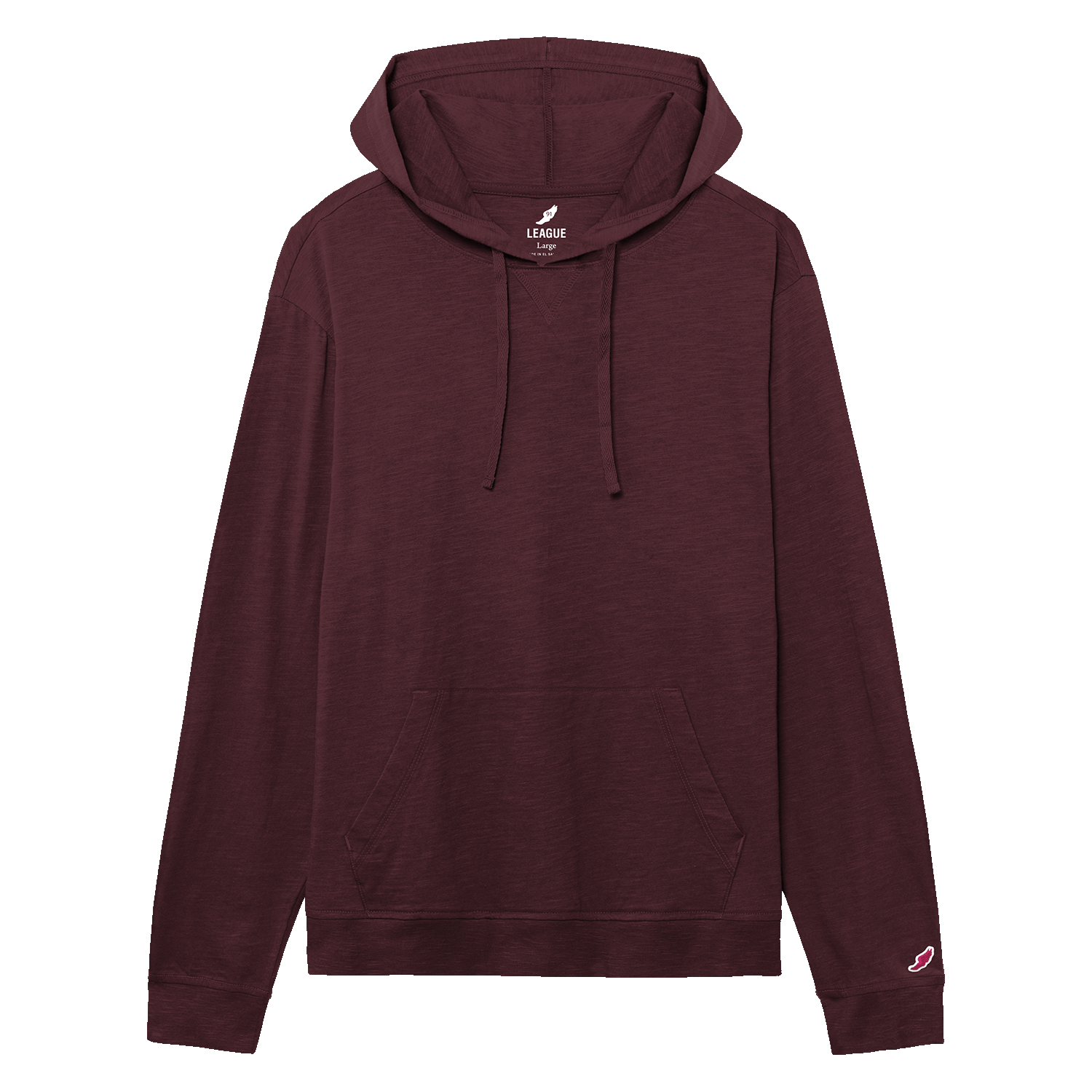 League JS120 Jersey Slub Long Sleeve Hood