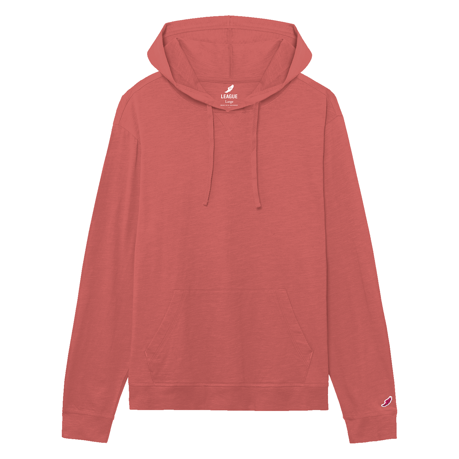 League JS120 Jersey Slub Long Sleeve Hood
