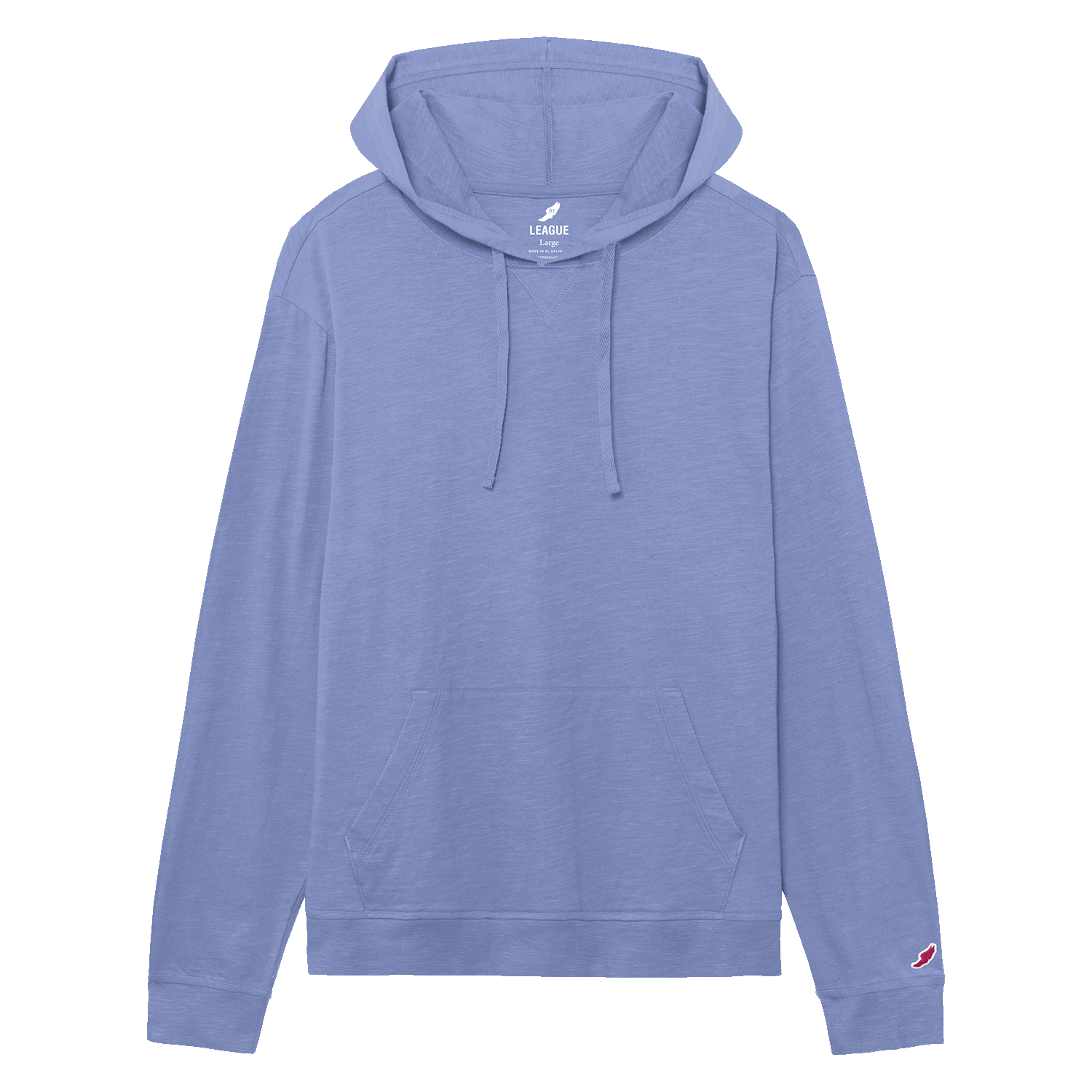 League JS120 Jersey Slub Long Sleeve Hood