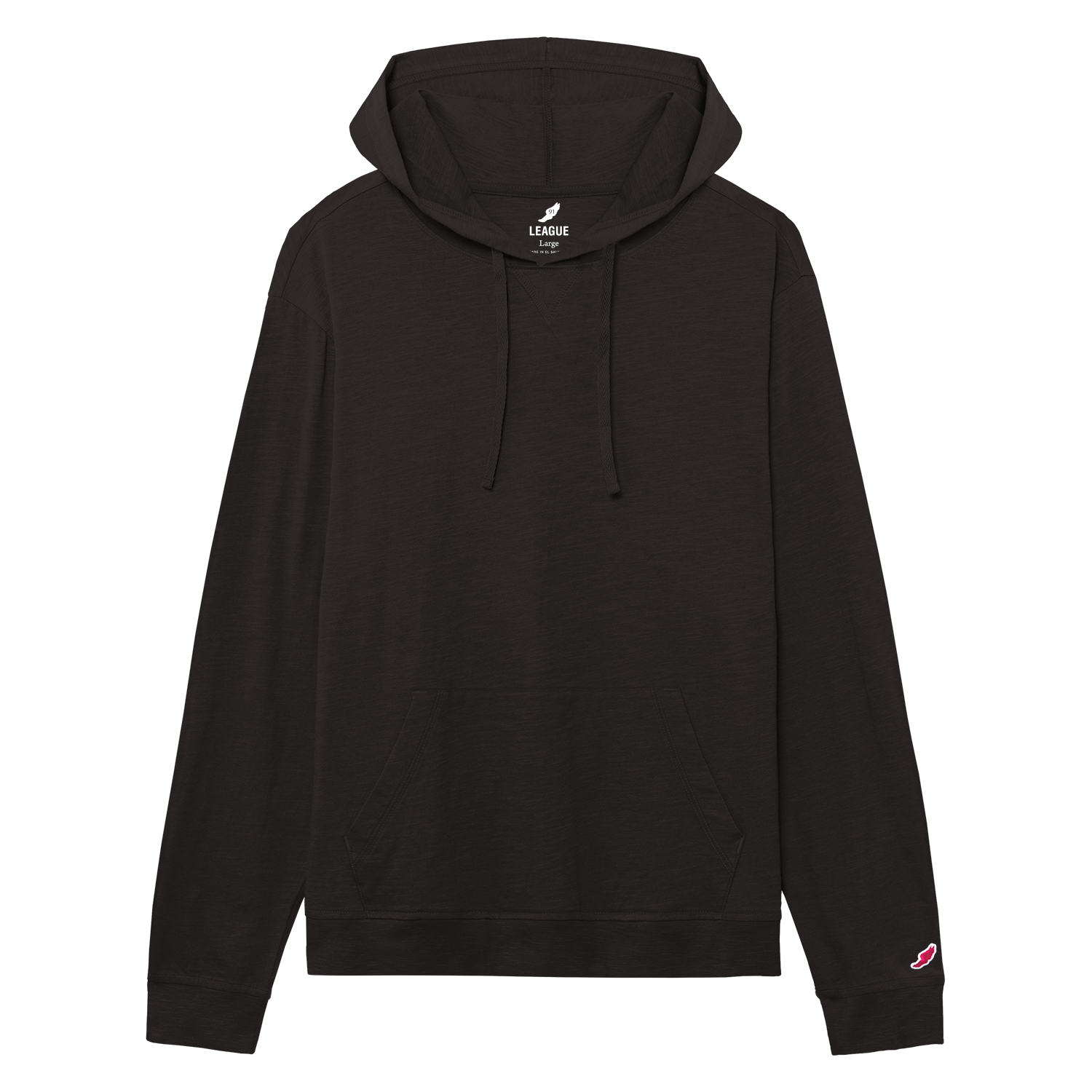 League JS120 Jersey Slub Long Sleeve Hood
