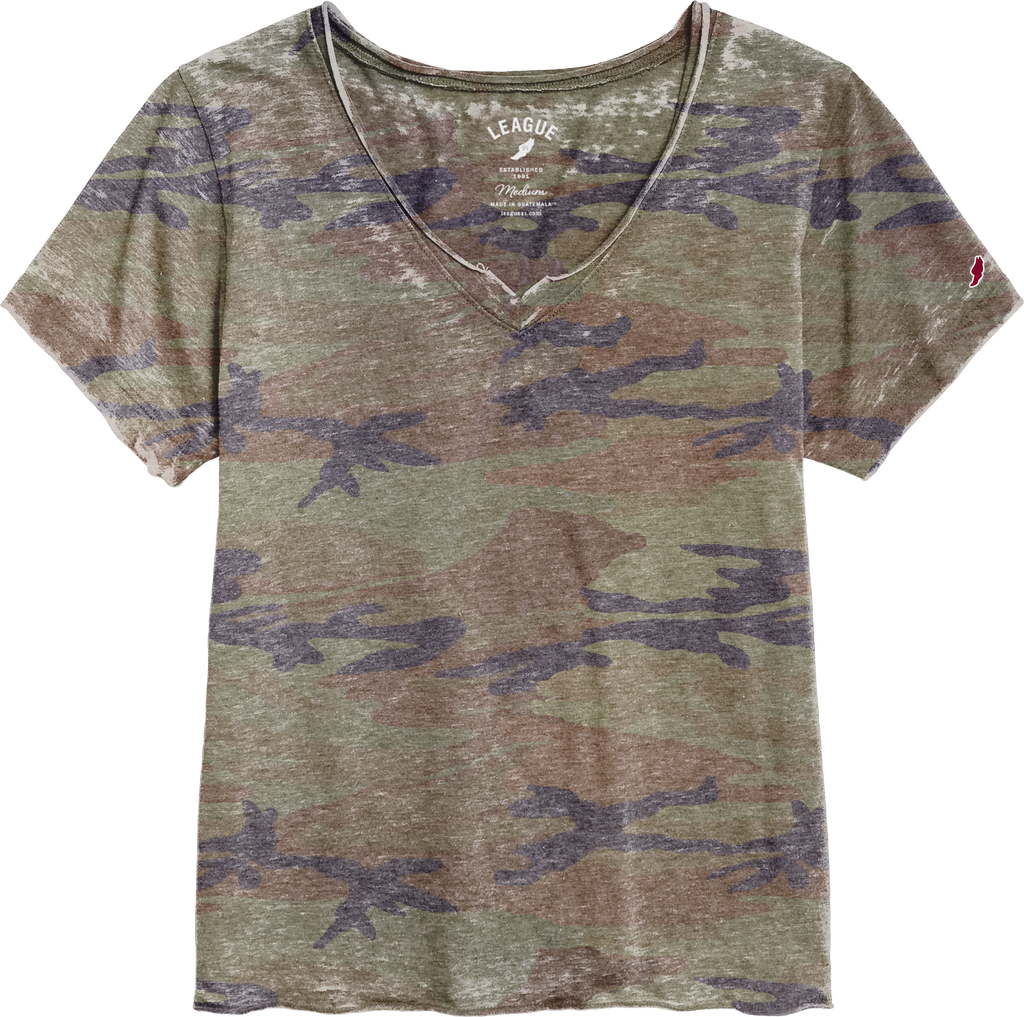 League LU205 Burnout Loose Fit V-Neck