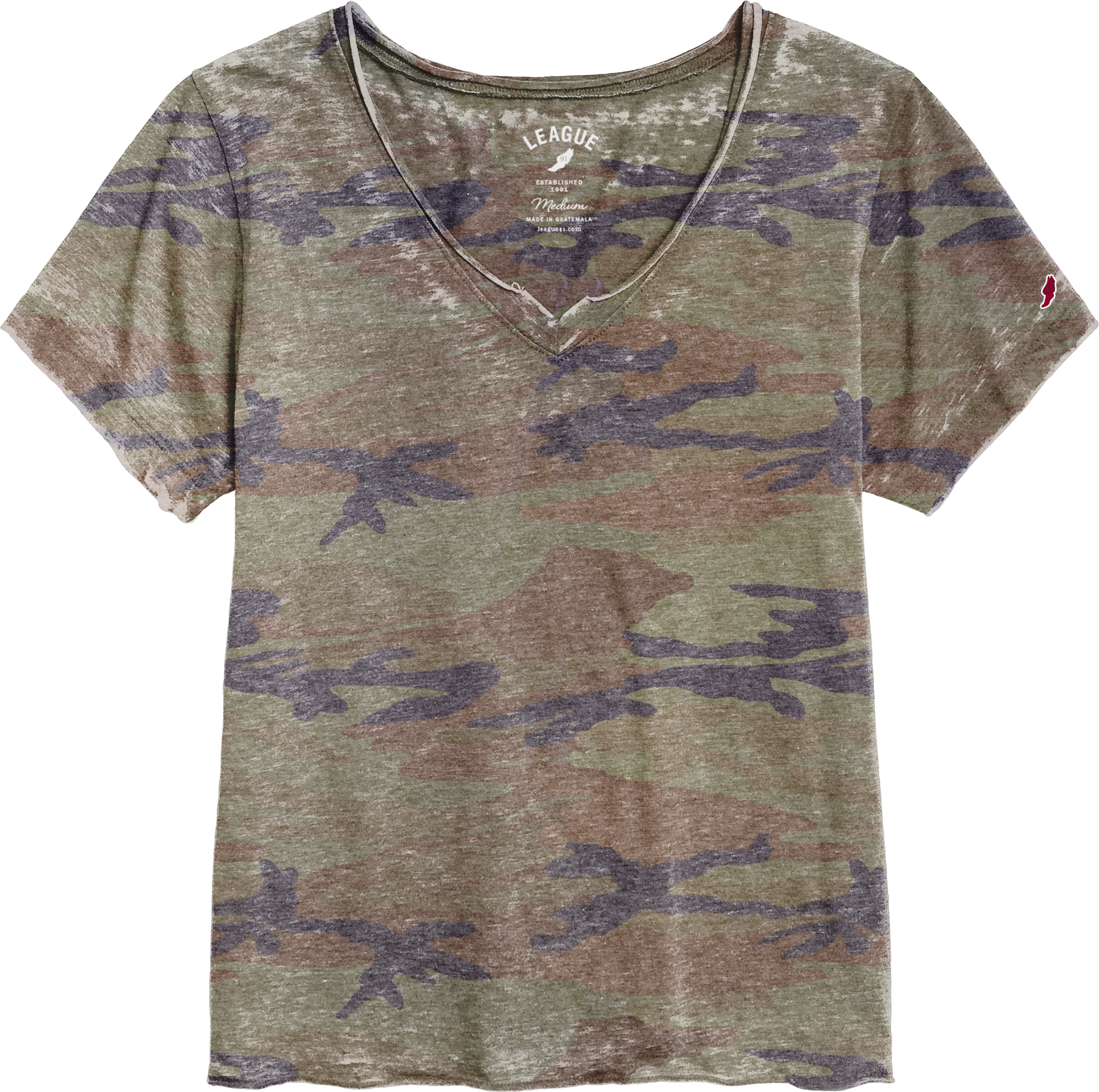 League LU205 Burnout Loose Fit V-Neck