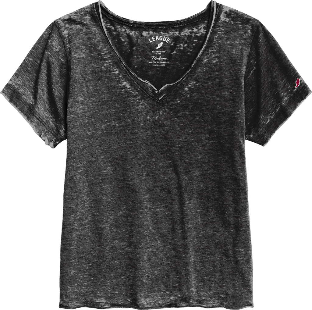 League LU205 Burnout Loose Fit V-Neck