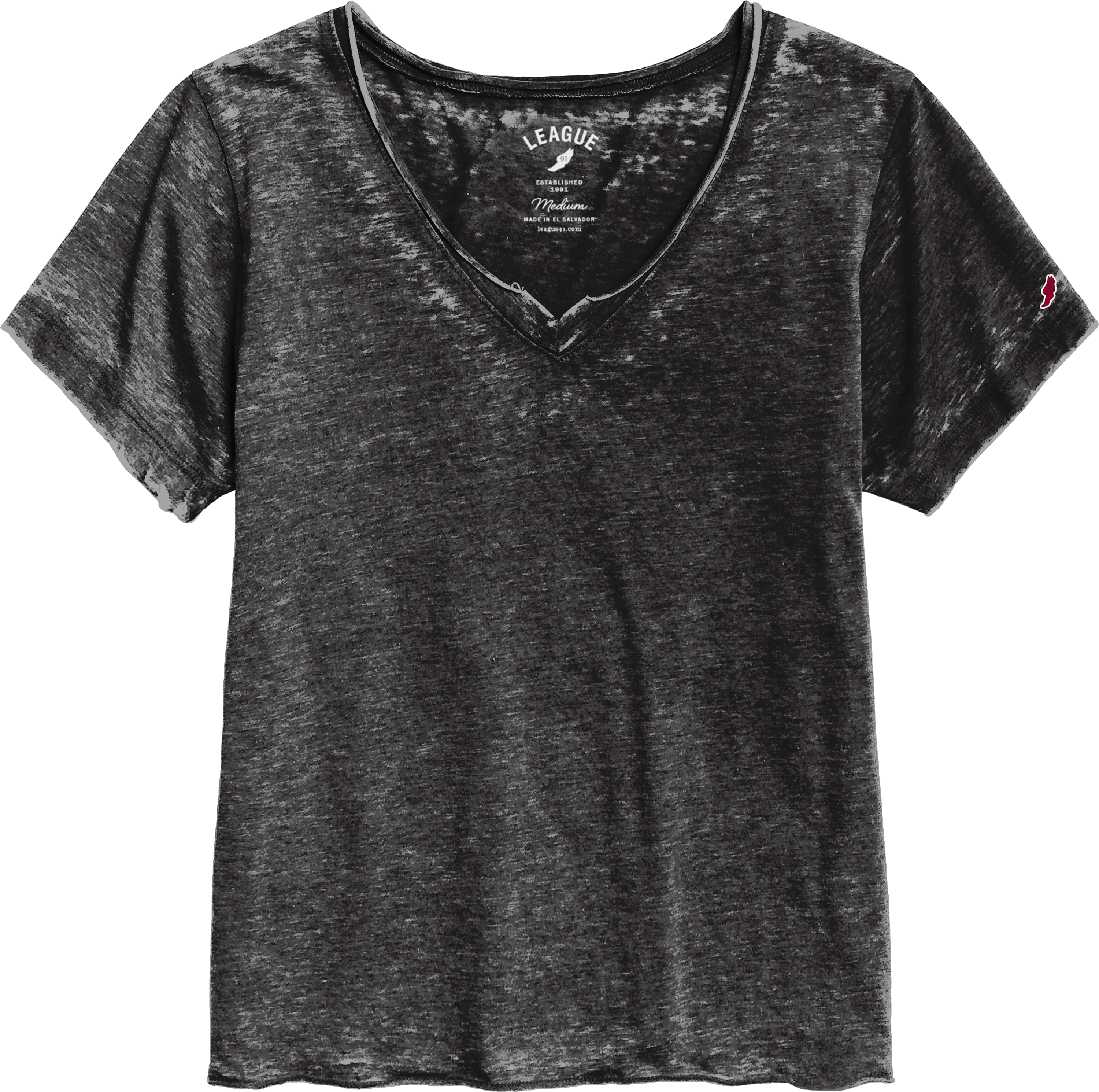 League LU205 Burnout Loose Fit V-Neck