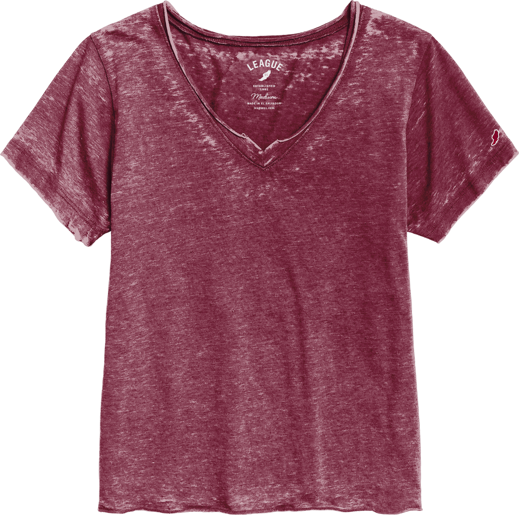 League LU205 Burnout Loose Fit V-Neck