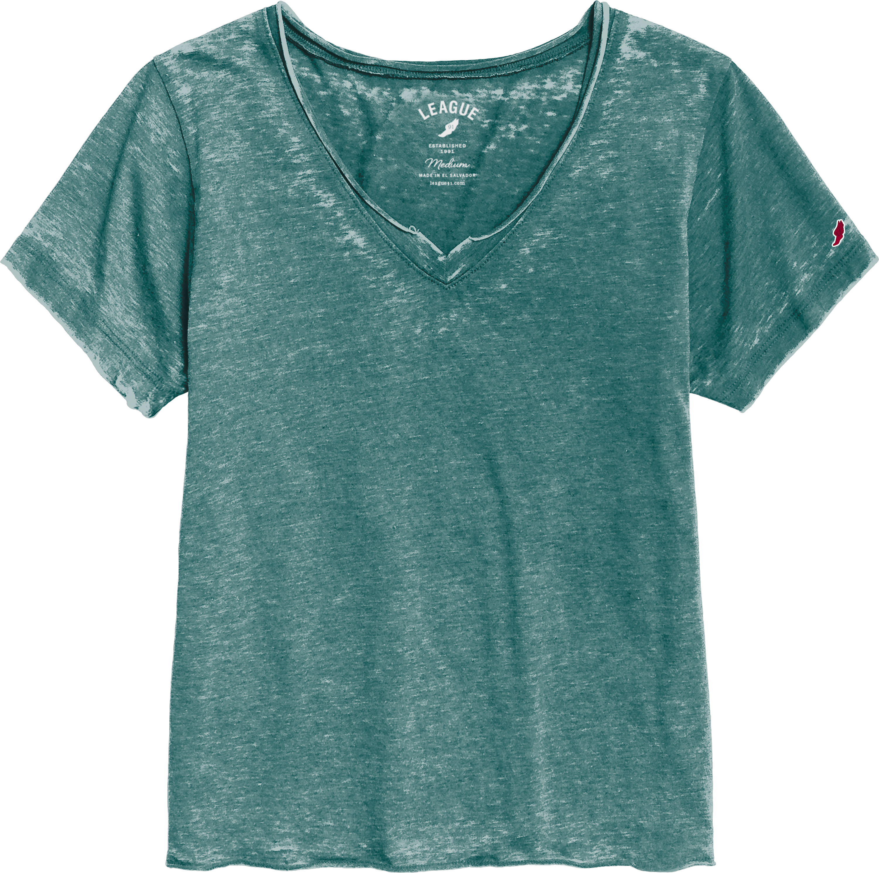 League LU205 Burnout Loose Fit V-Neck