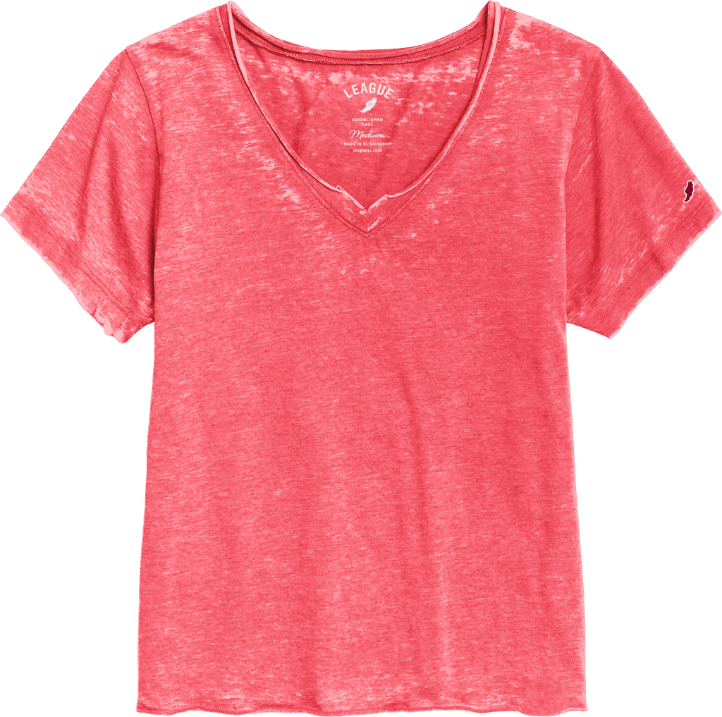 League LU205 Burnout Loose Fit V-Neck