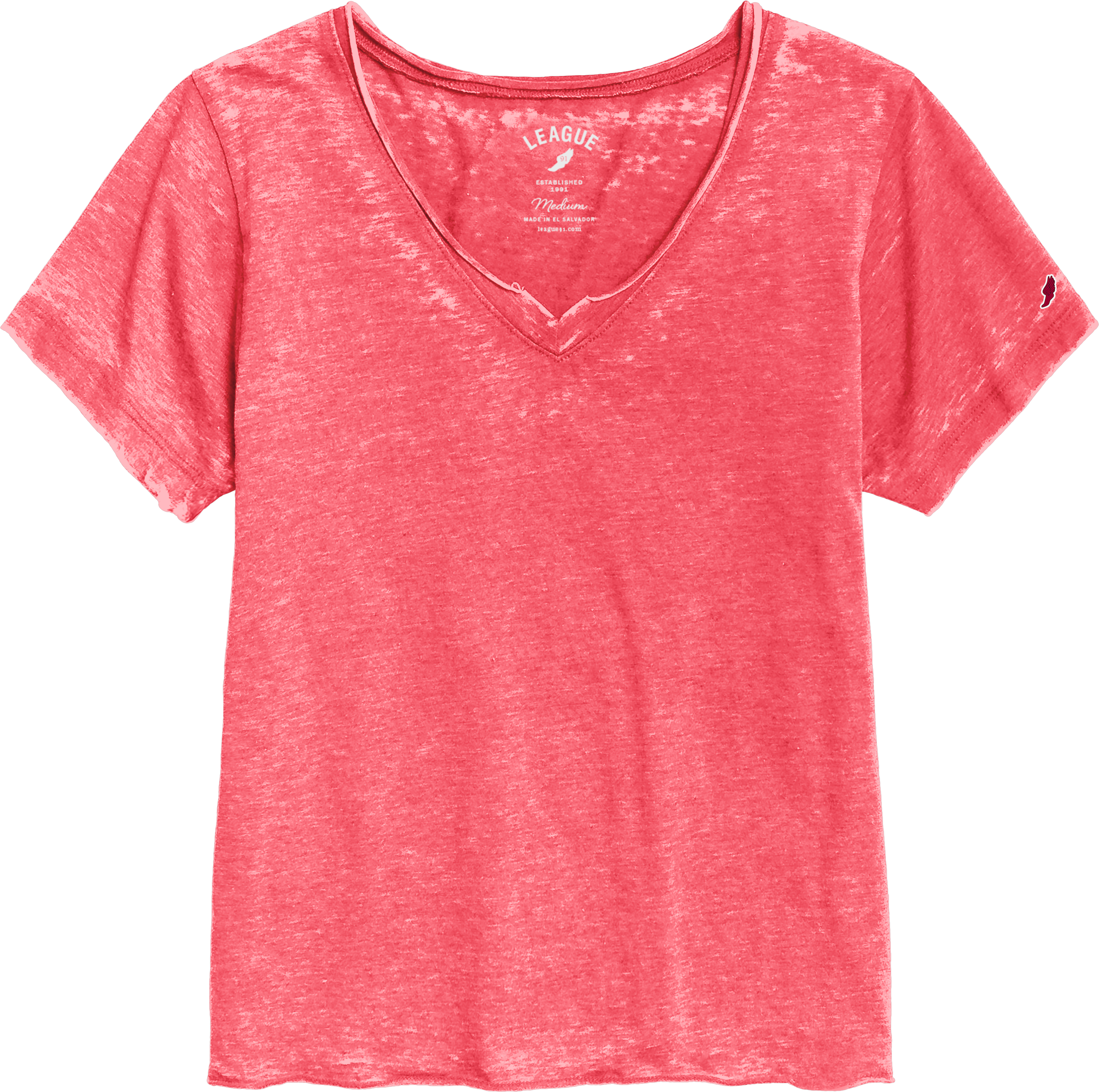League LU205 Burnout Loose Fit V-Neck