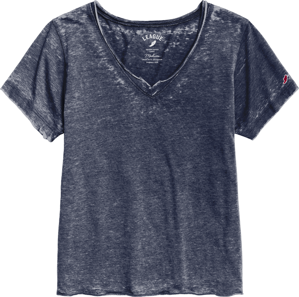 League LU205 Burnout Loose Fit V-Neck