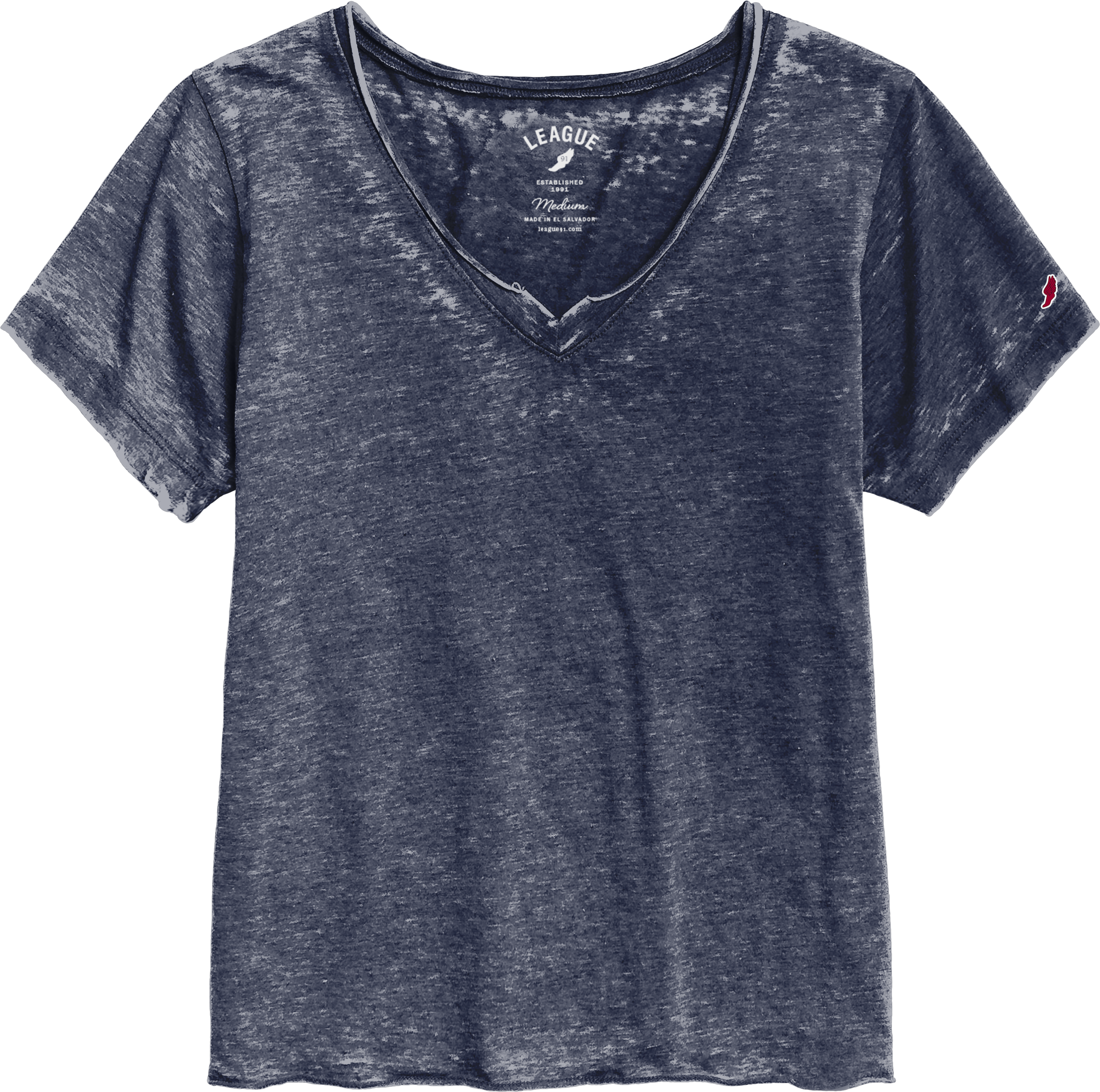 League LU205 Burnout Loose Fit V-Neck