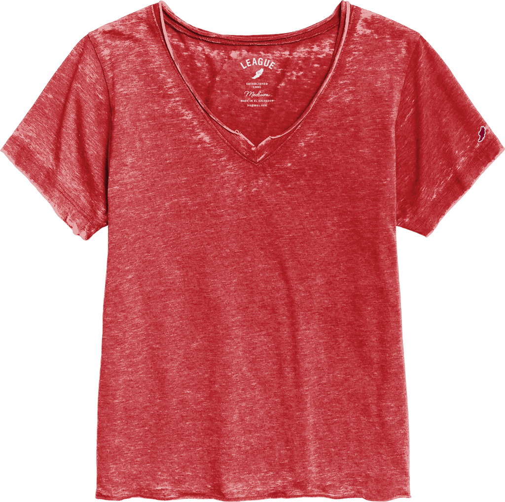 League LU205 Burnout Loose Fit V-Neck