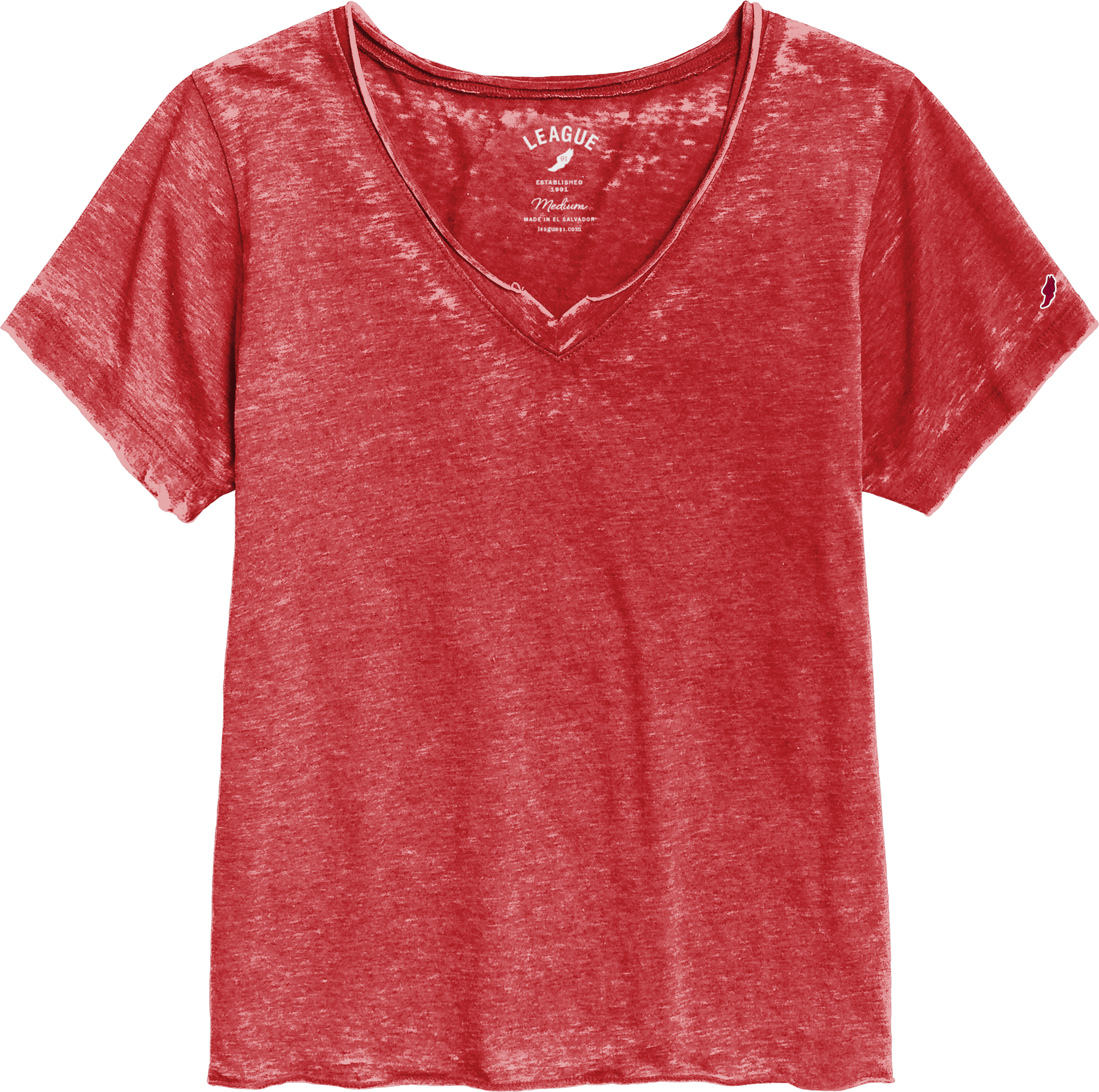 League LU205 Burnout Loose Fit V-Neck