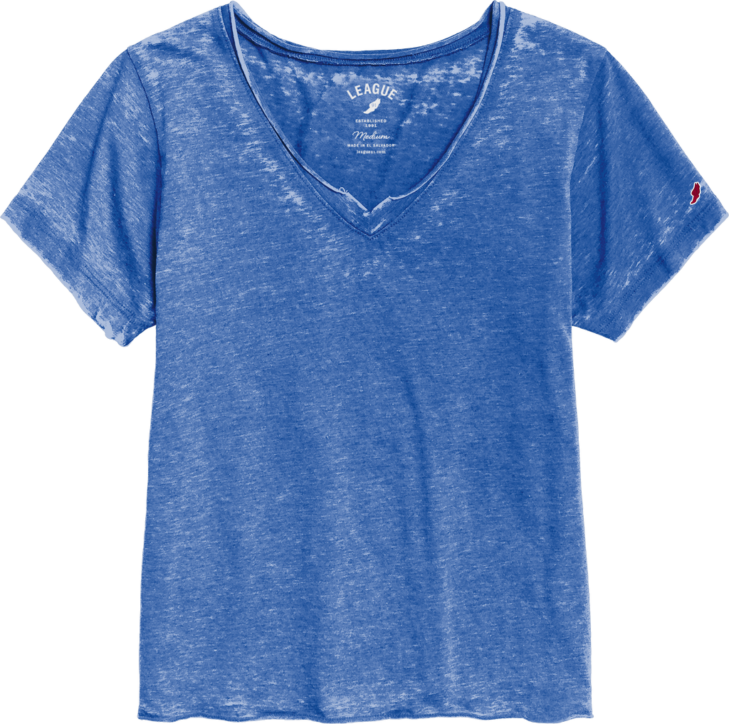 League LU205 Burnout Loose Fit V-Neck