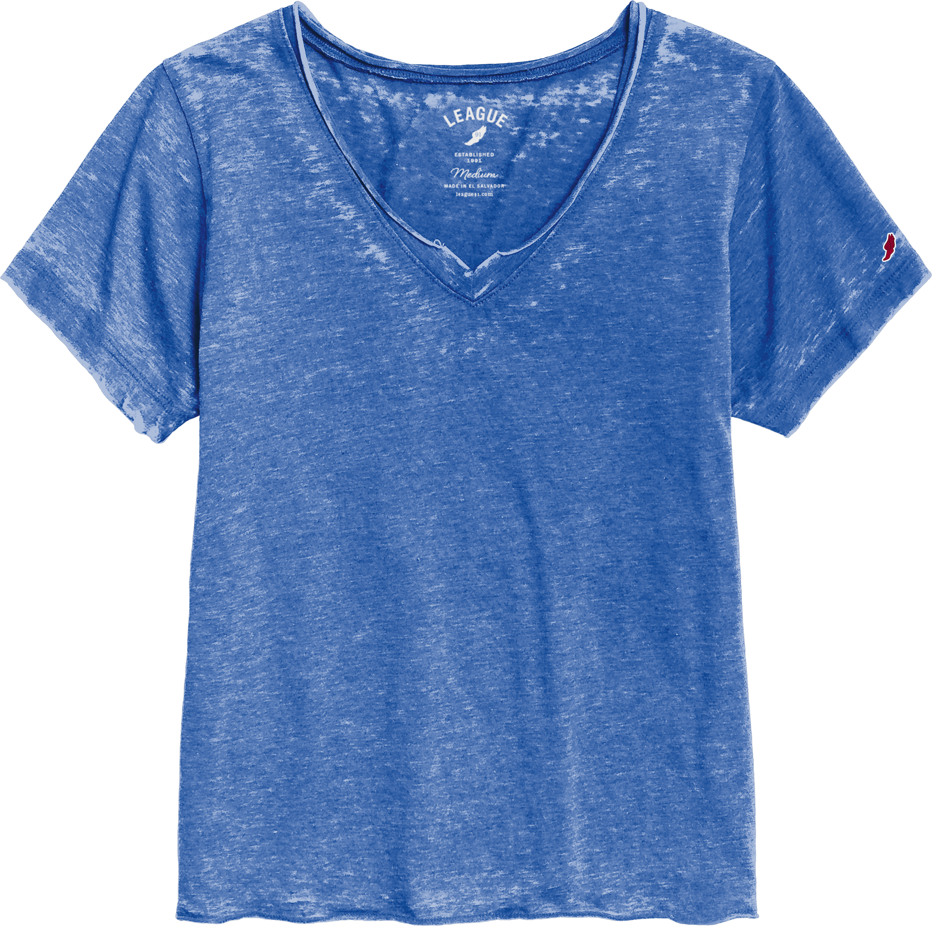 League LU205 Burnout Loose Fit V-Neck