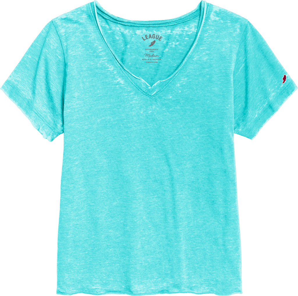 League LU205 Burnout Loose Fit V-Neck