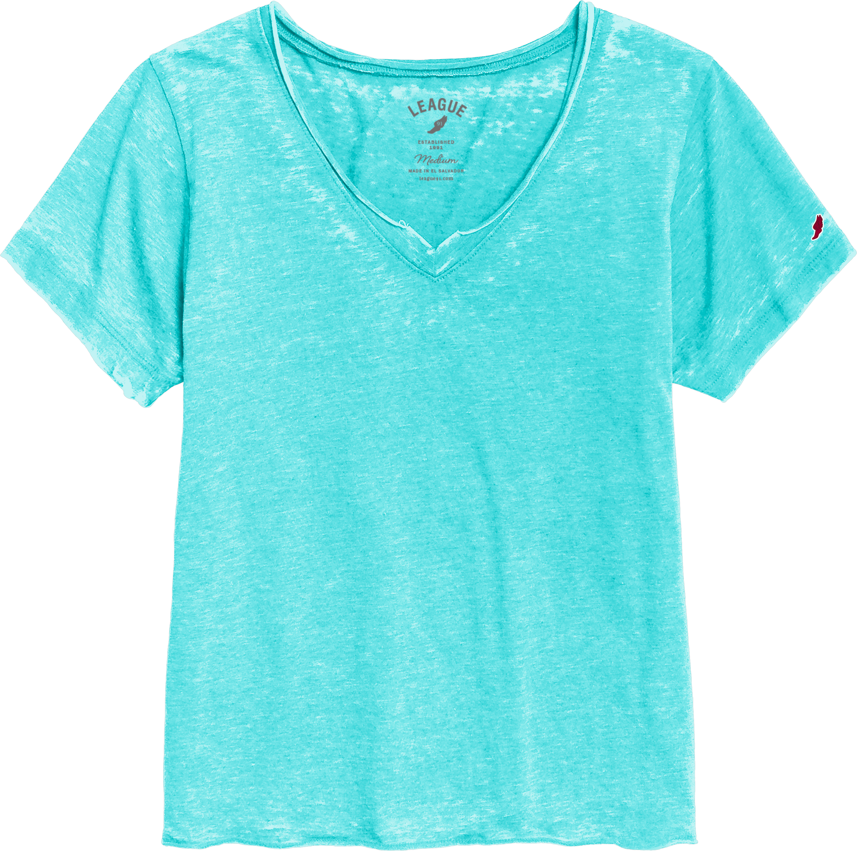League LU205 Burnout Loose Fit V-Neck