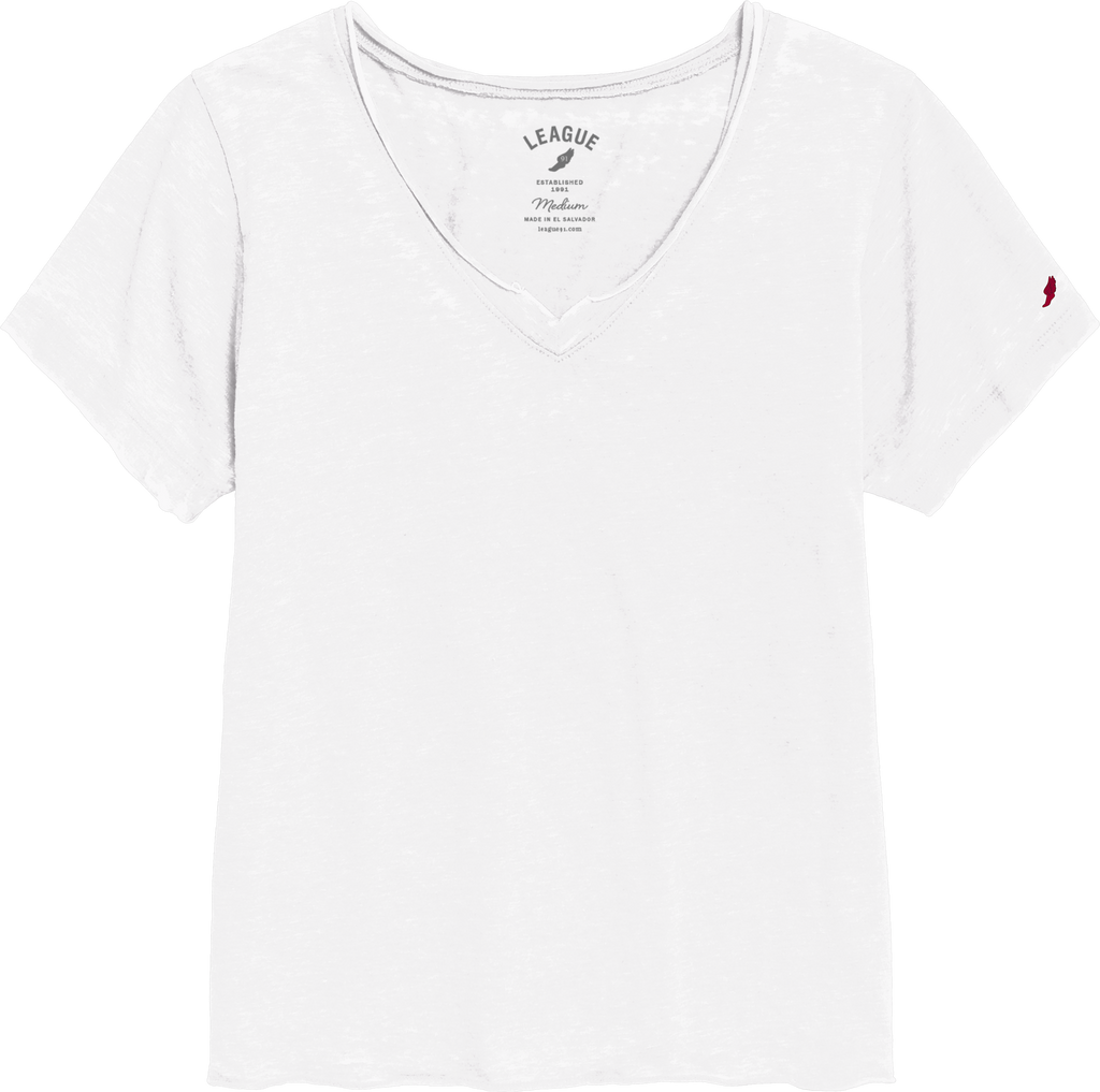 League LU205 Burnout Loose Fit V-Neck