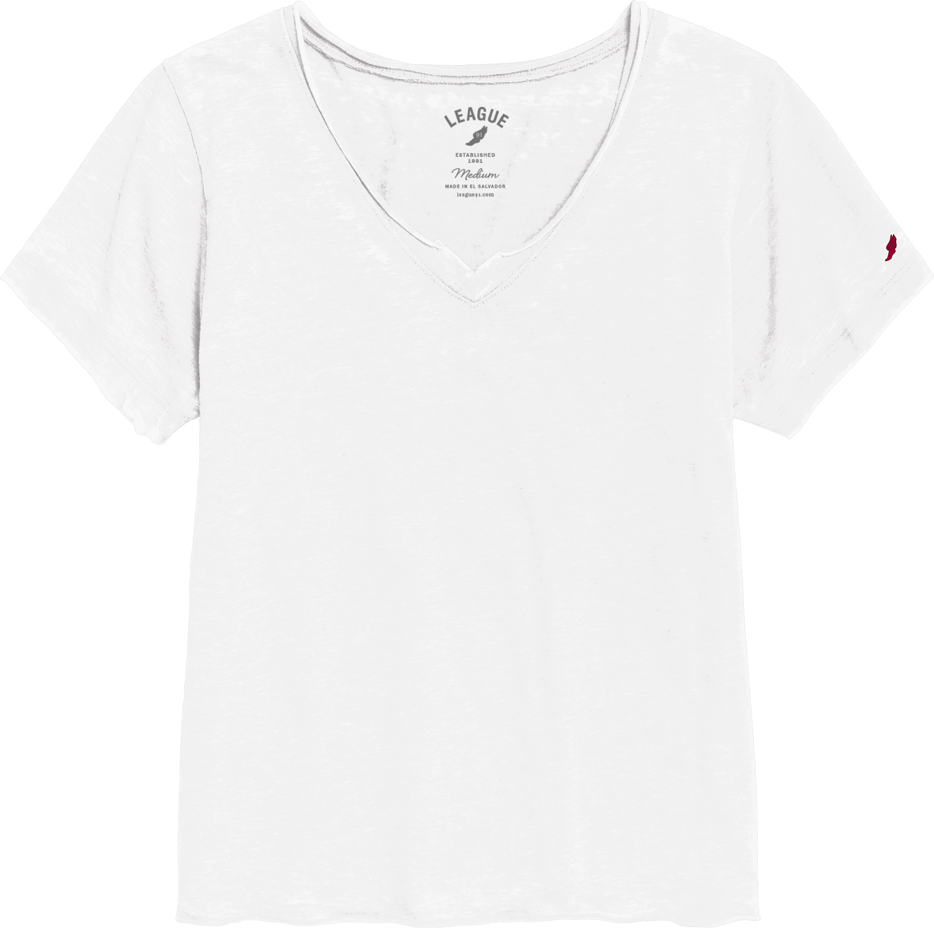 League LU205 Burnout Loose Fit V-Neck