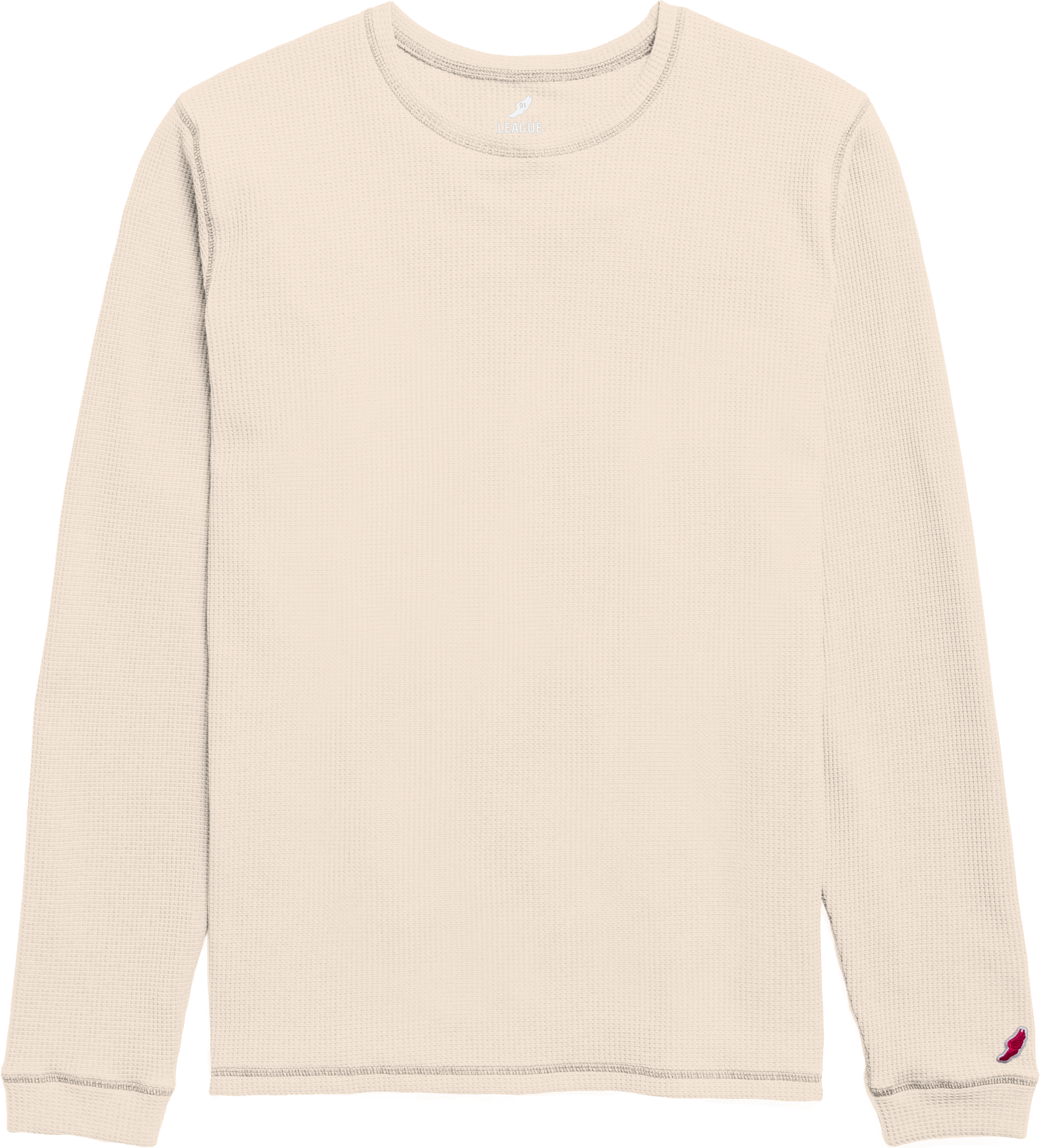 League WA200 Waffle Long Sleeve Crew