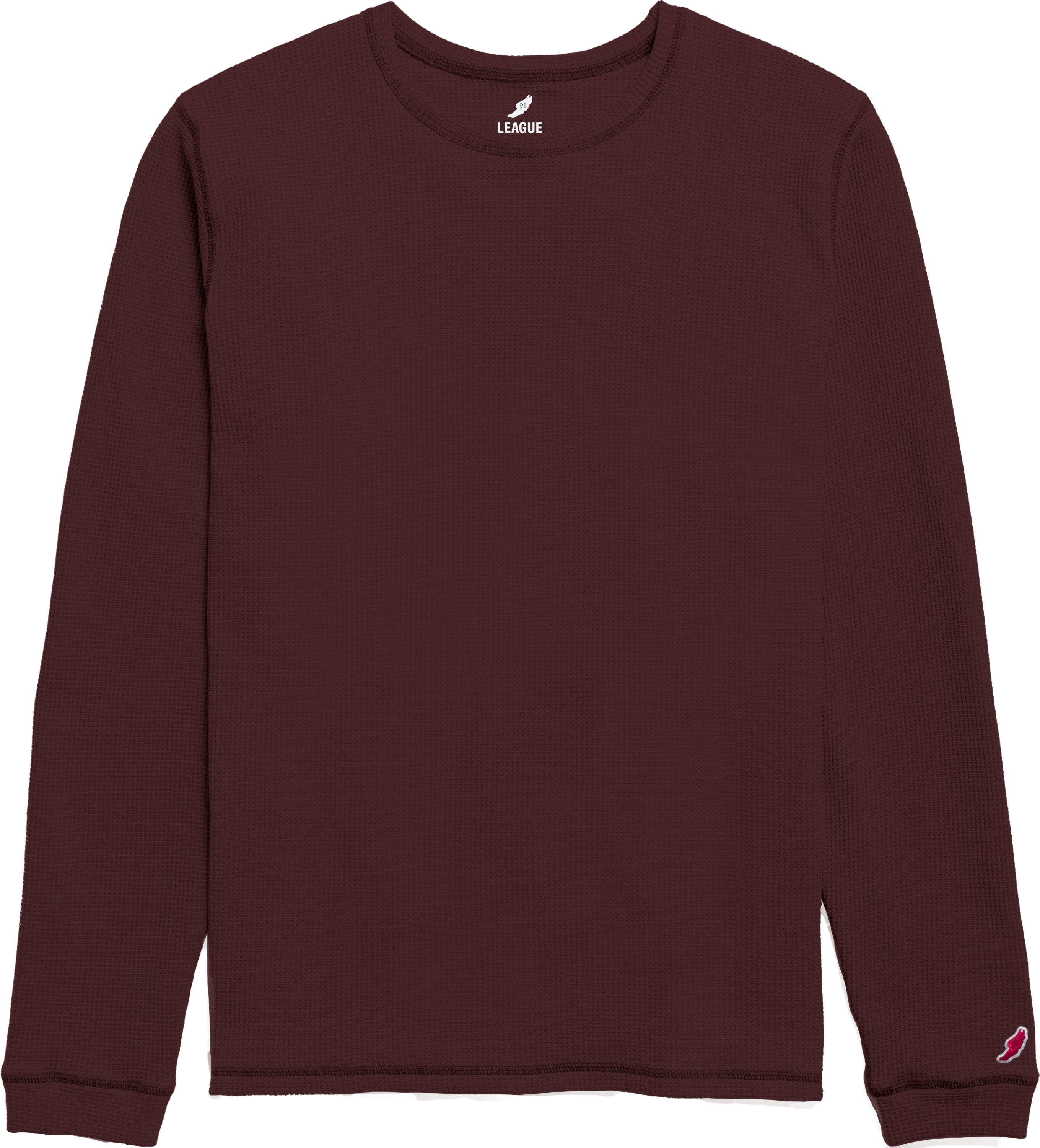 League WA200 Waffle Long Sleeve Crew