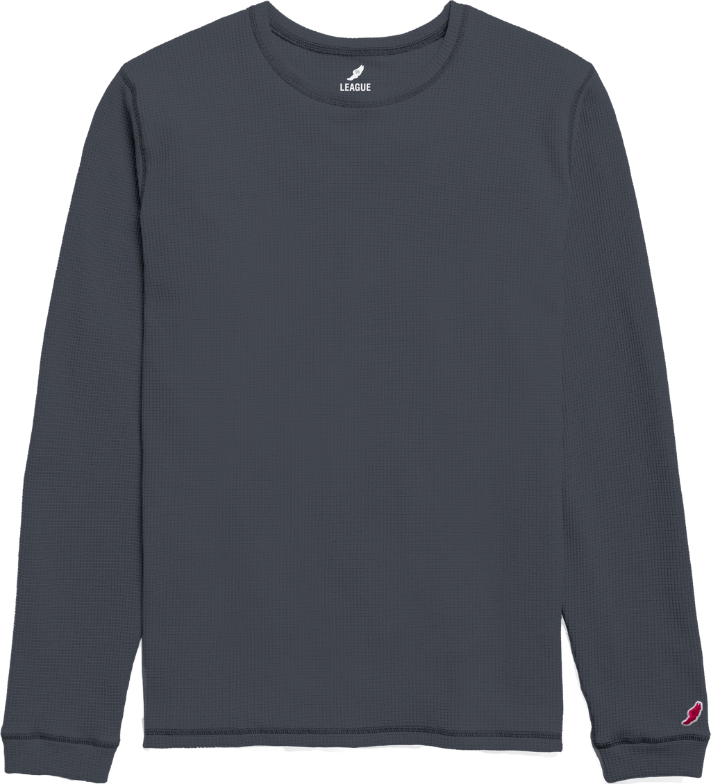 League WA200 Waffle Long Sleeve Crew