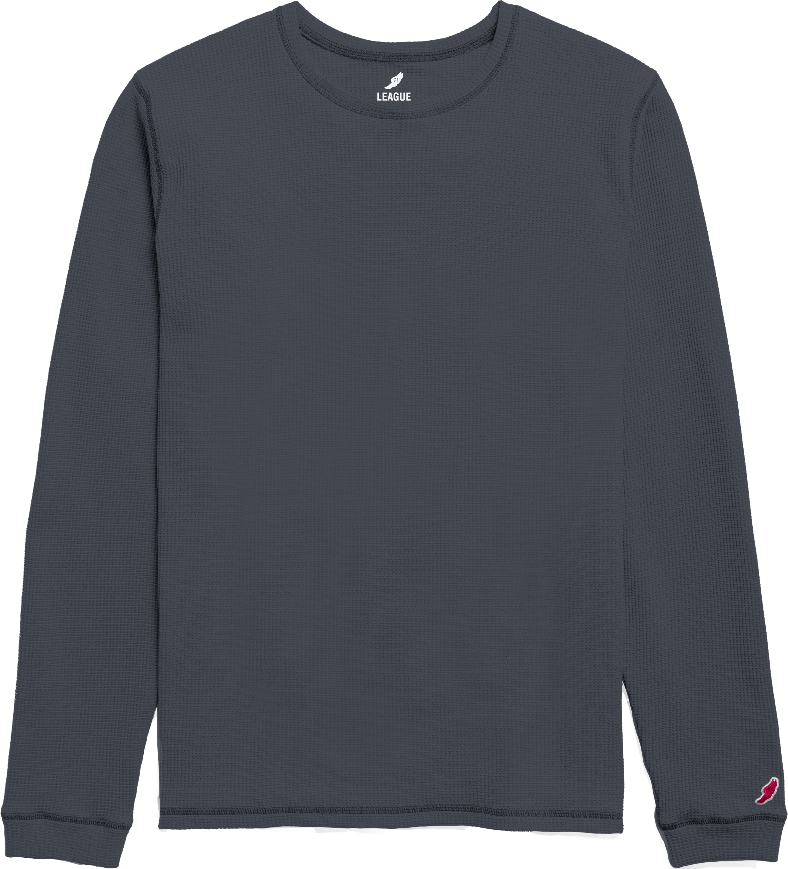 League WA200 Waffle Long Sleeve Crew
