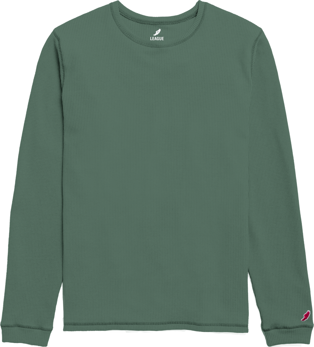 League WA200 Waffle Long Sleeve Crew