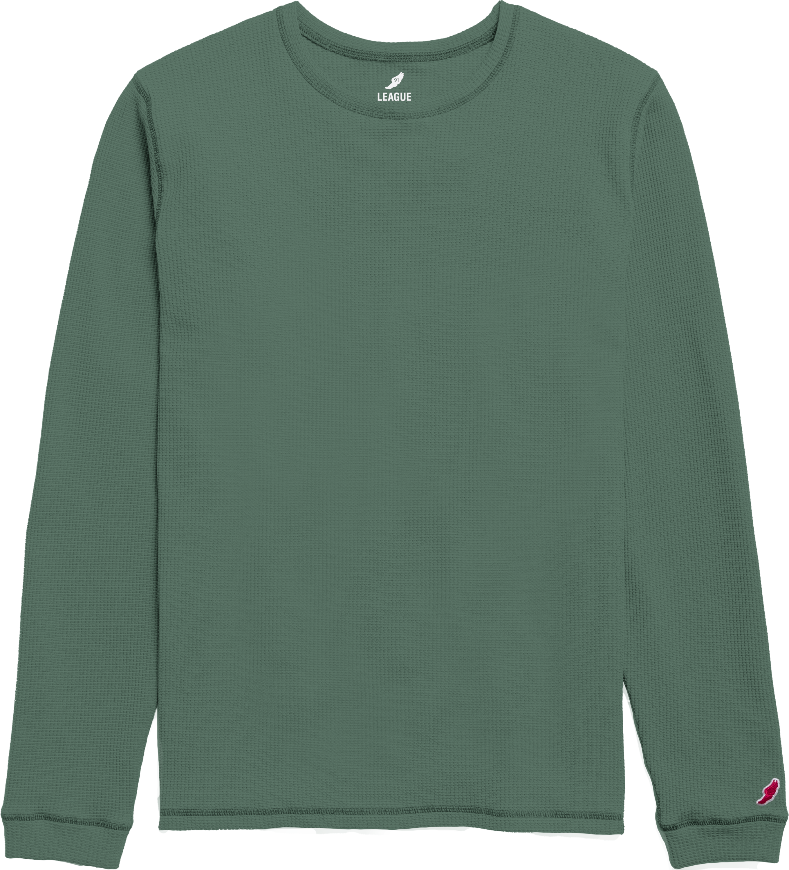 League WA200 Waffle Long Sleeve Crew