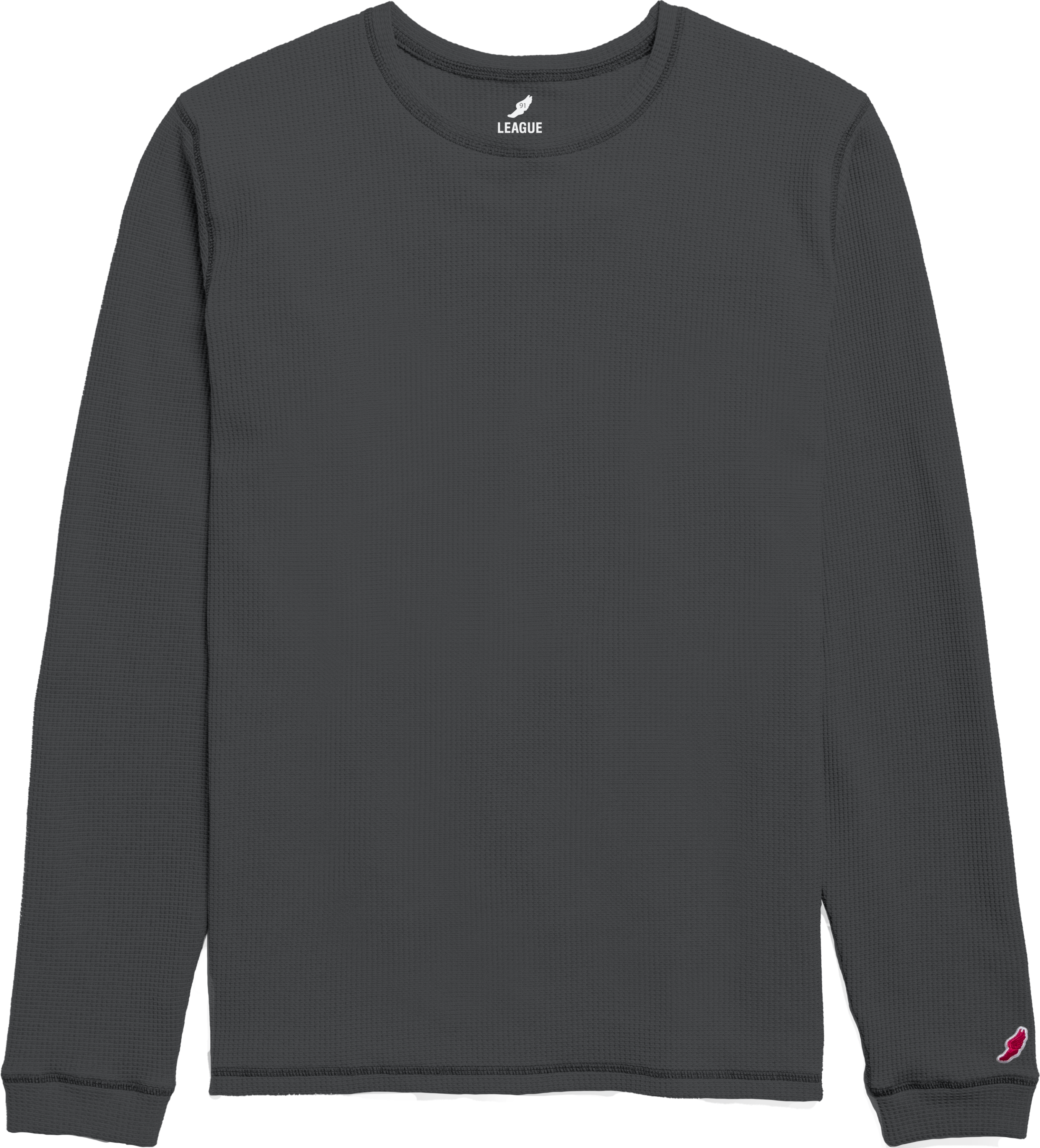 League WA200 Waffle Long Sleeve Crew